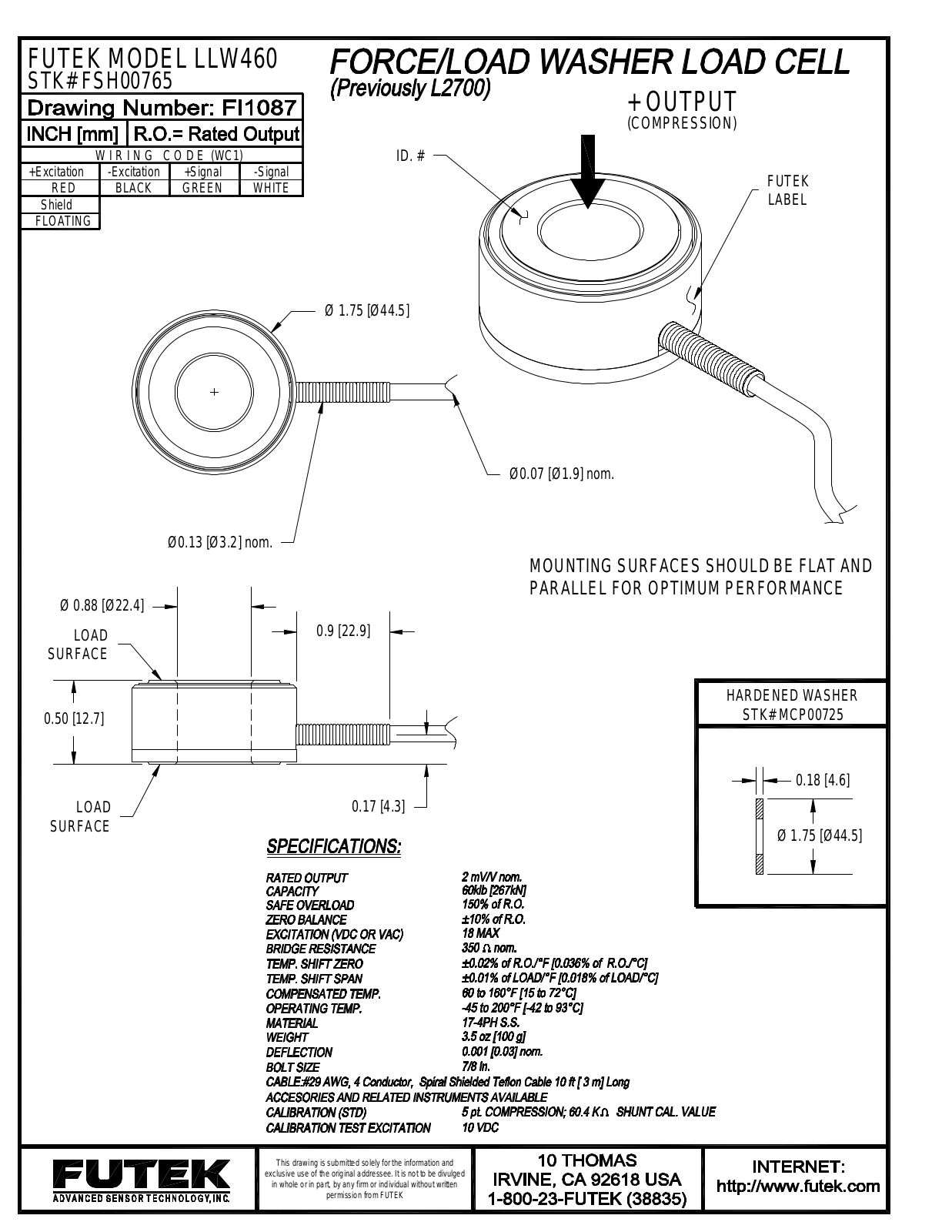 FUTEK LLW460 Service Manual