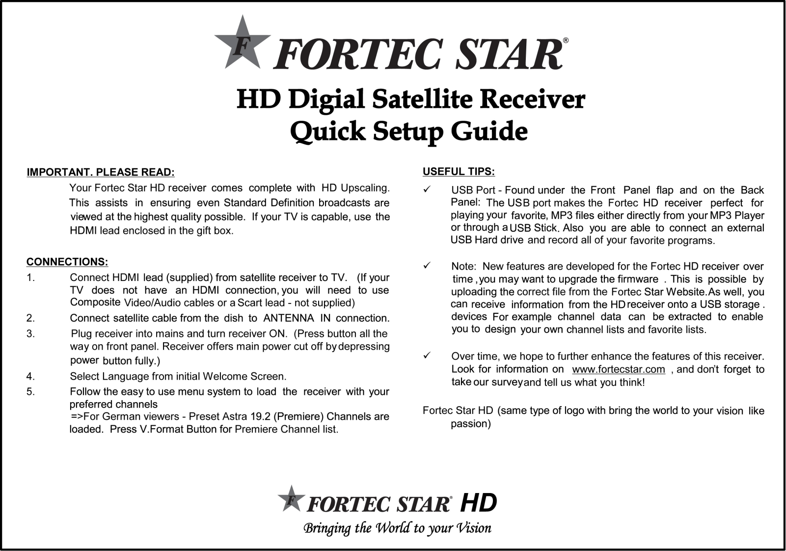 Fortec SC-606 User Manual