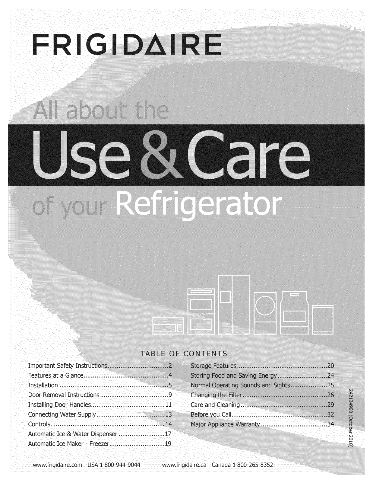 Frigidaire LGHB2869LF4, FGHF2369MP0, FGHF2369MF0, FGHF2369ME0, FGHF2344MP0 Owner’s Manual