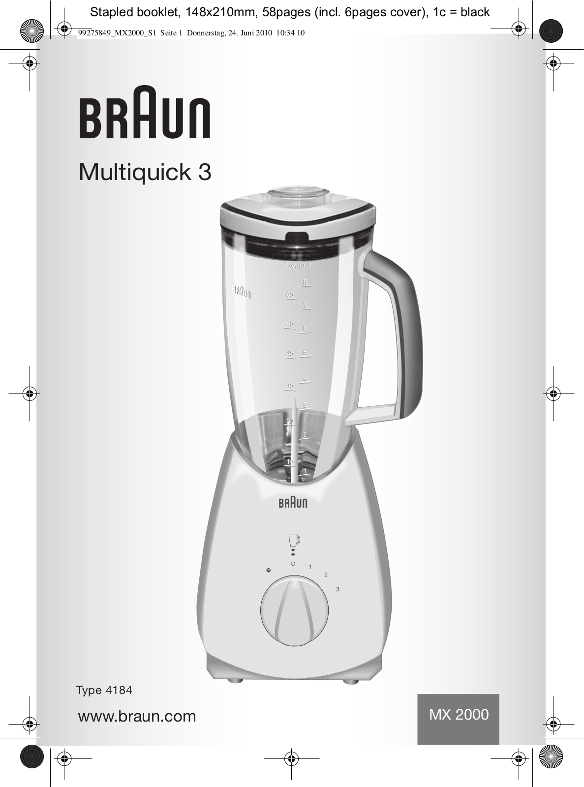 BRAUN 4184 User Manual