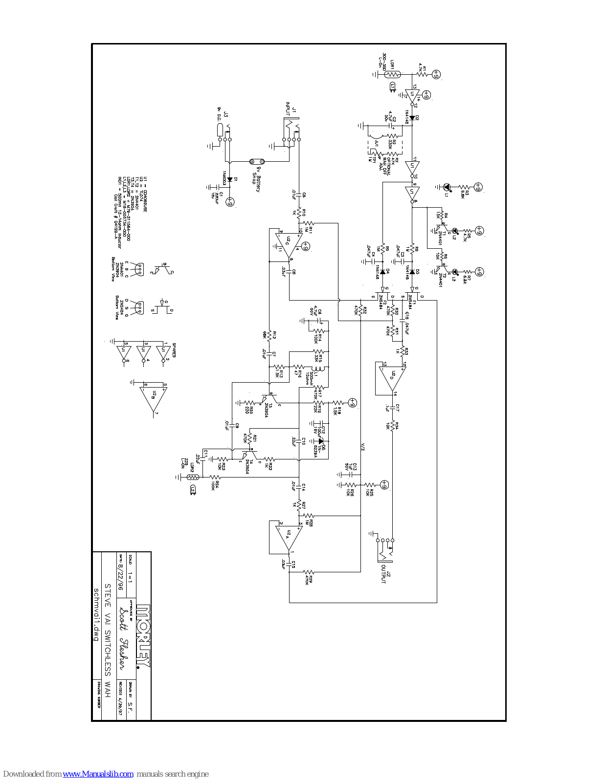 MORLEY PEDALS VAI-1ES, Steve Vai Switchless WAH Wiring Diagram