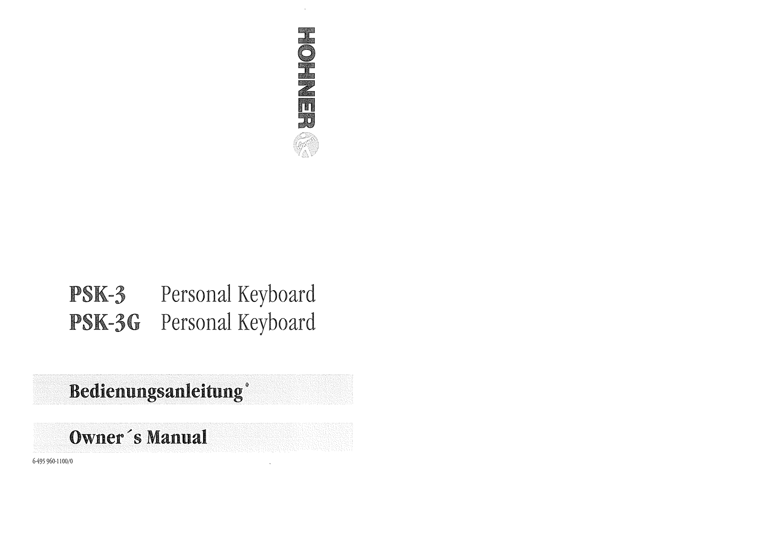 Hohner PSK-3 User Manual