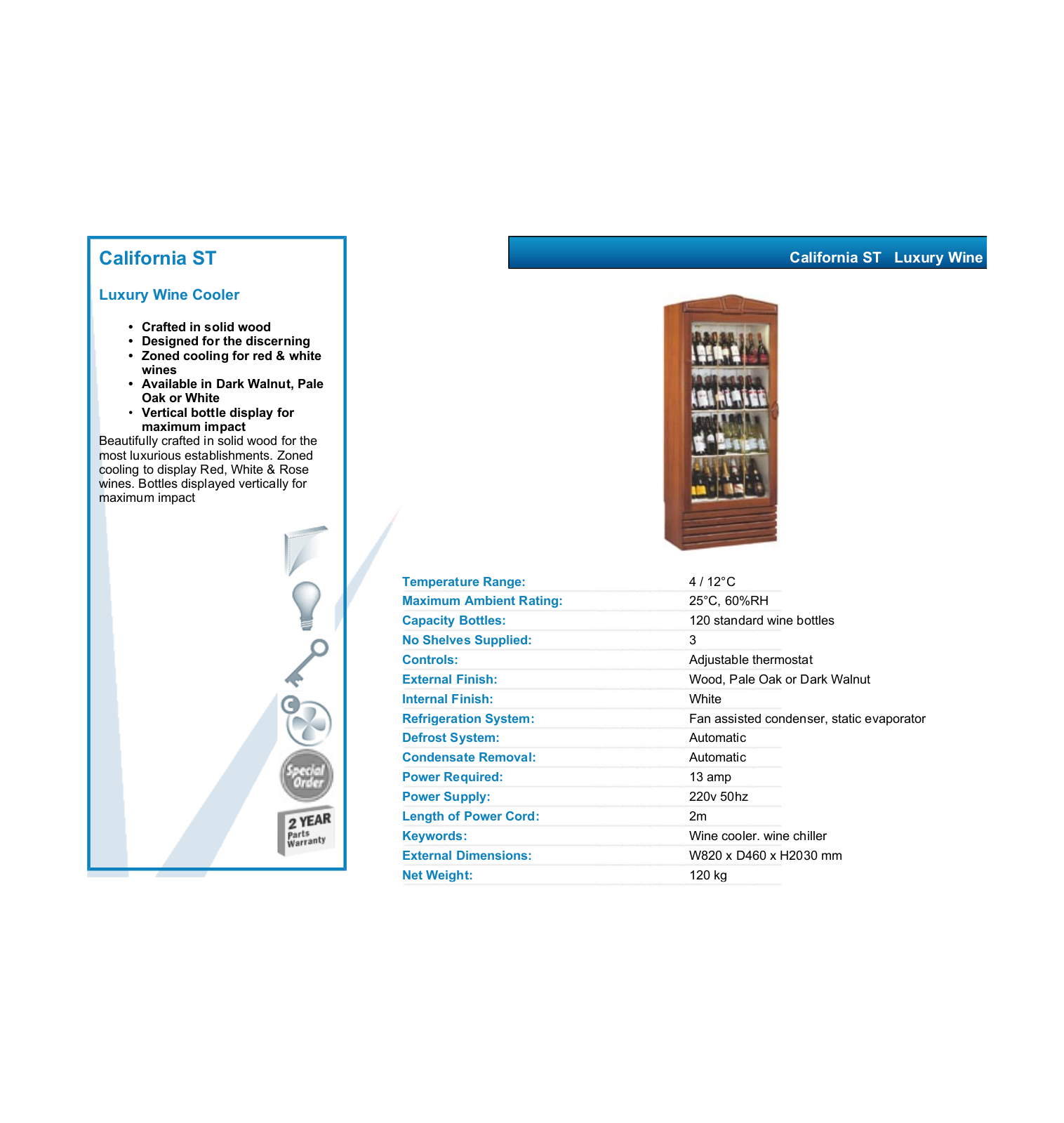 Valera CALIFORNIA ST DATASHEET