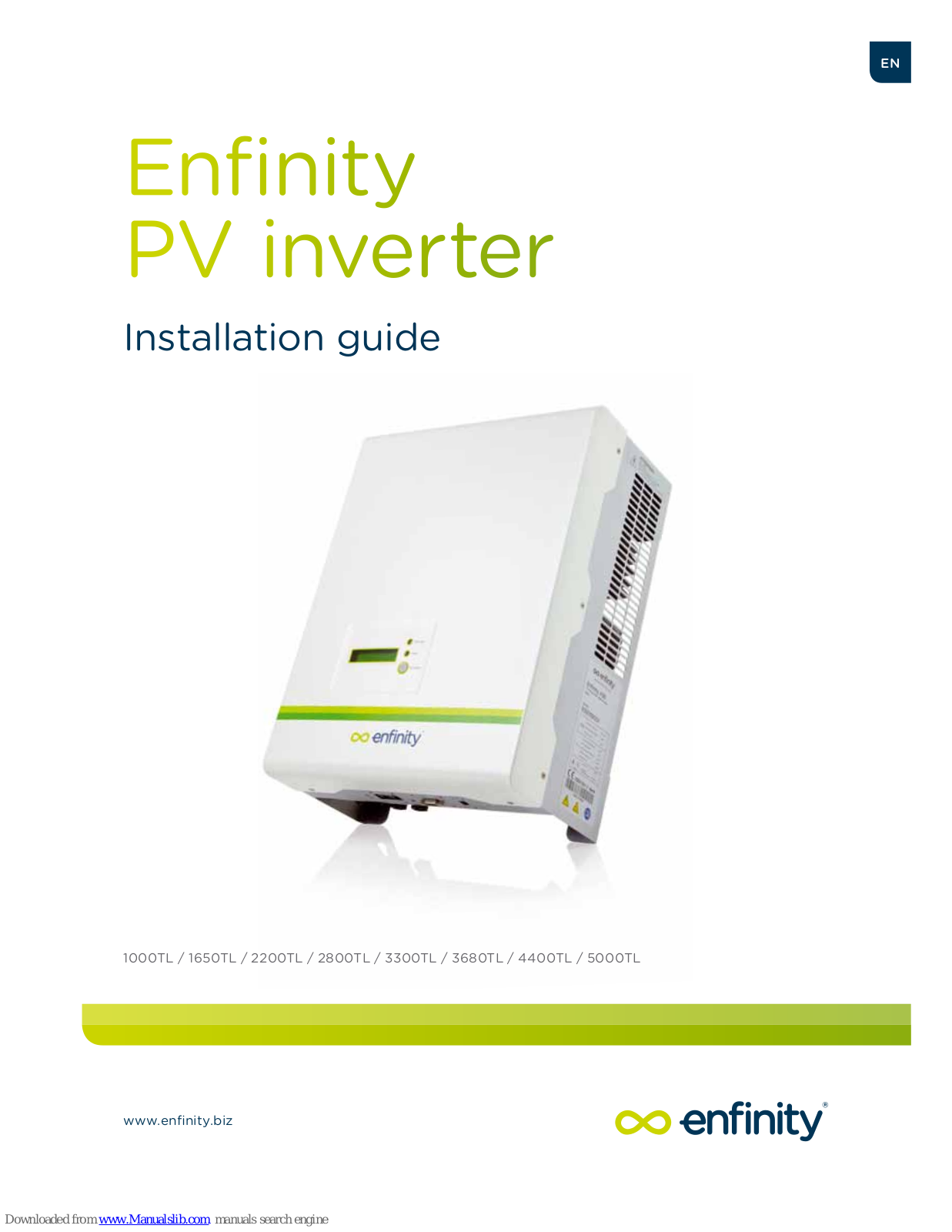 Enfinity 1000TL, 1650TL, 2200TL, 2800TL, 3300TL Installation Manual - ManualMachine.com