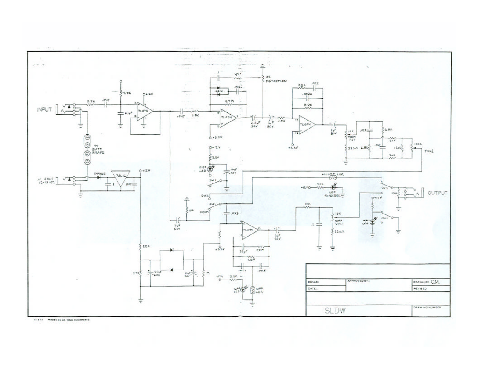 Morley pedals SLDWES Schematics