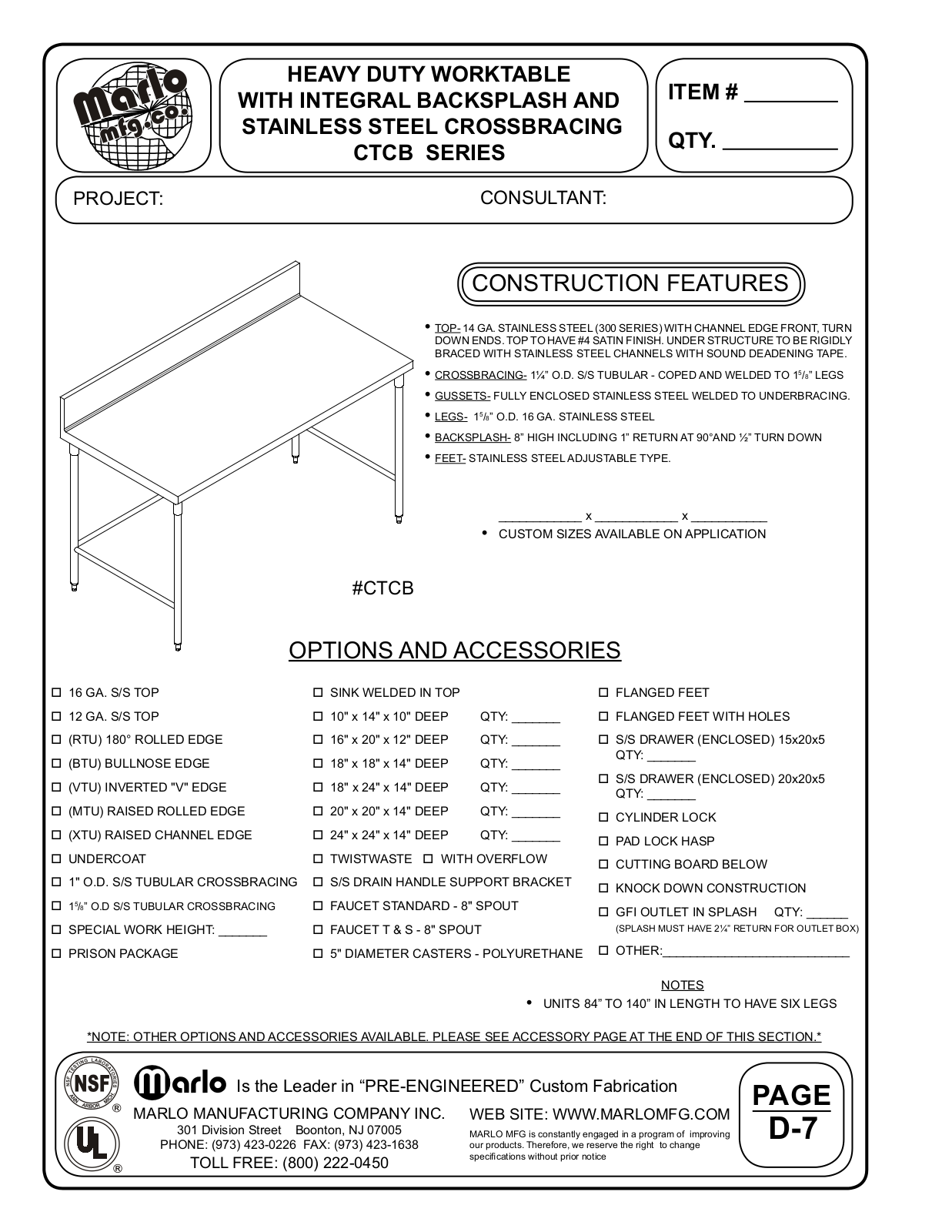 Marlo CTCB10824 User Manual