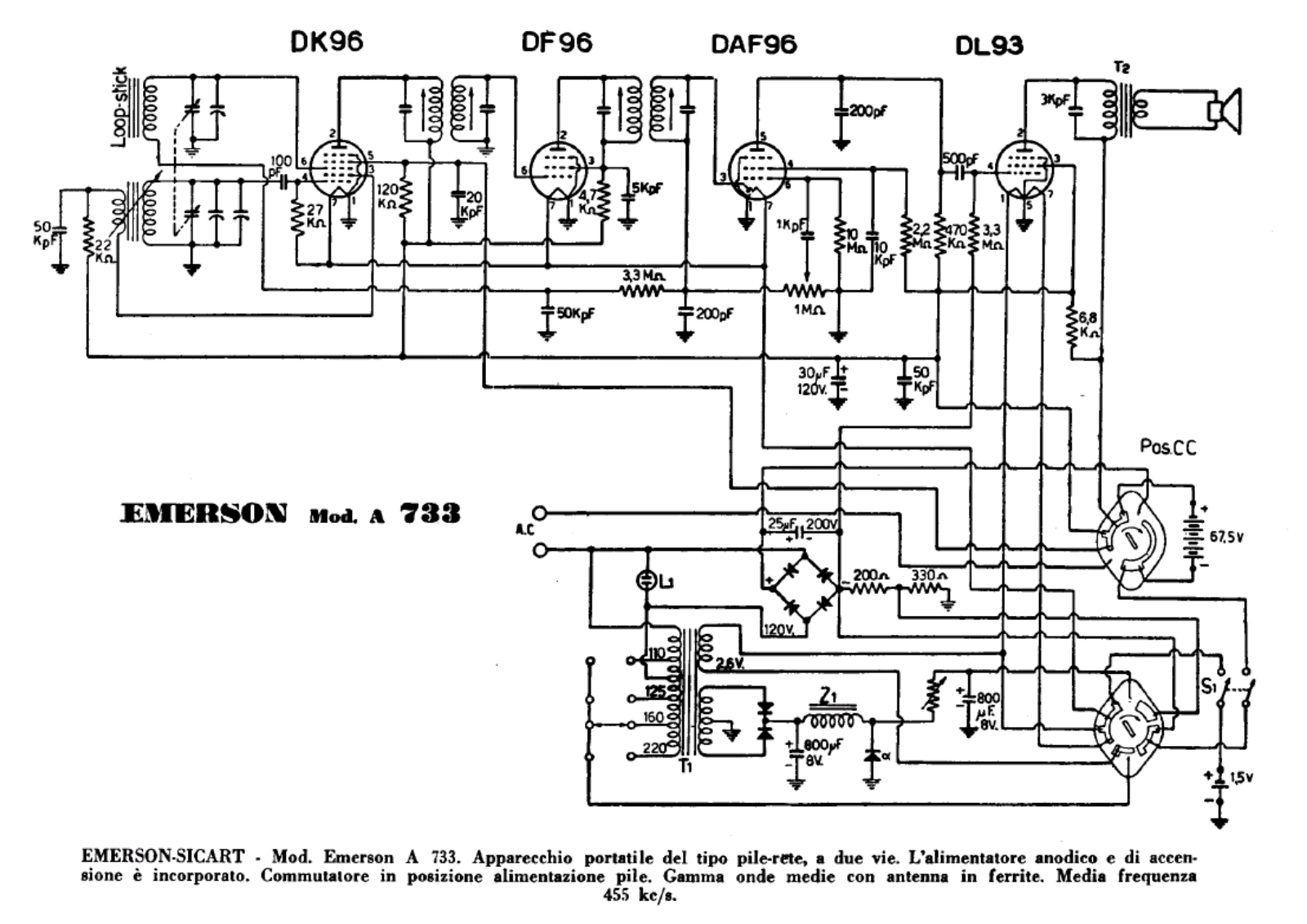 Emerson a733 schematic