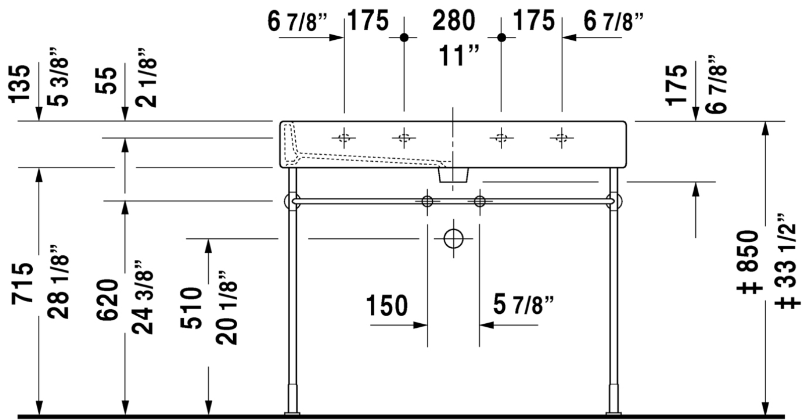 Duravit DRV1631 Dimensions - ManualMachine.com