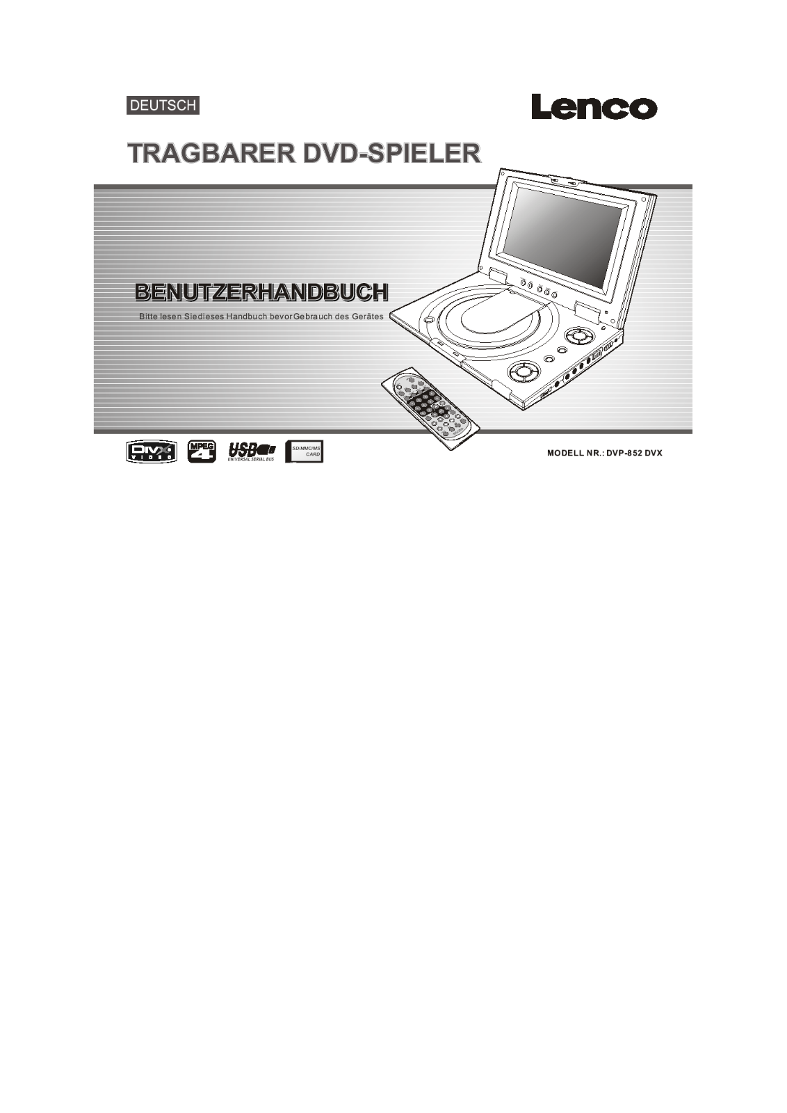 Lenco DVP-852 User Manual