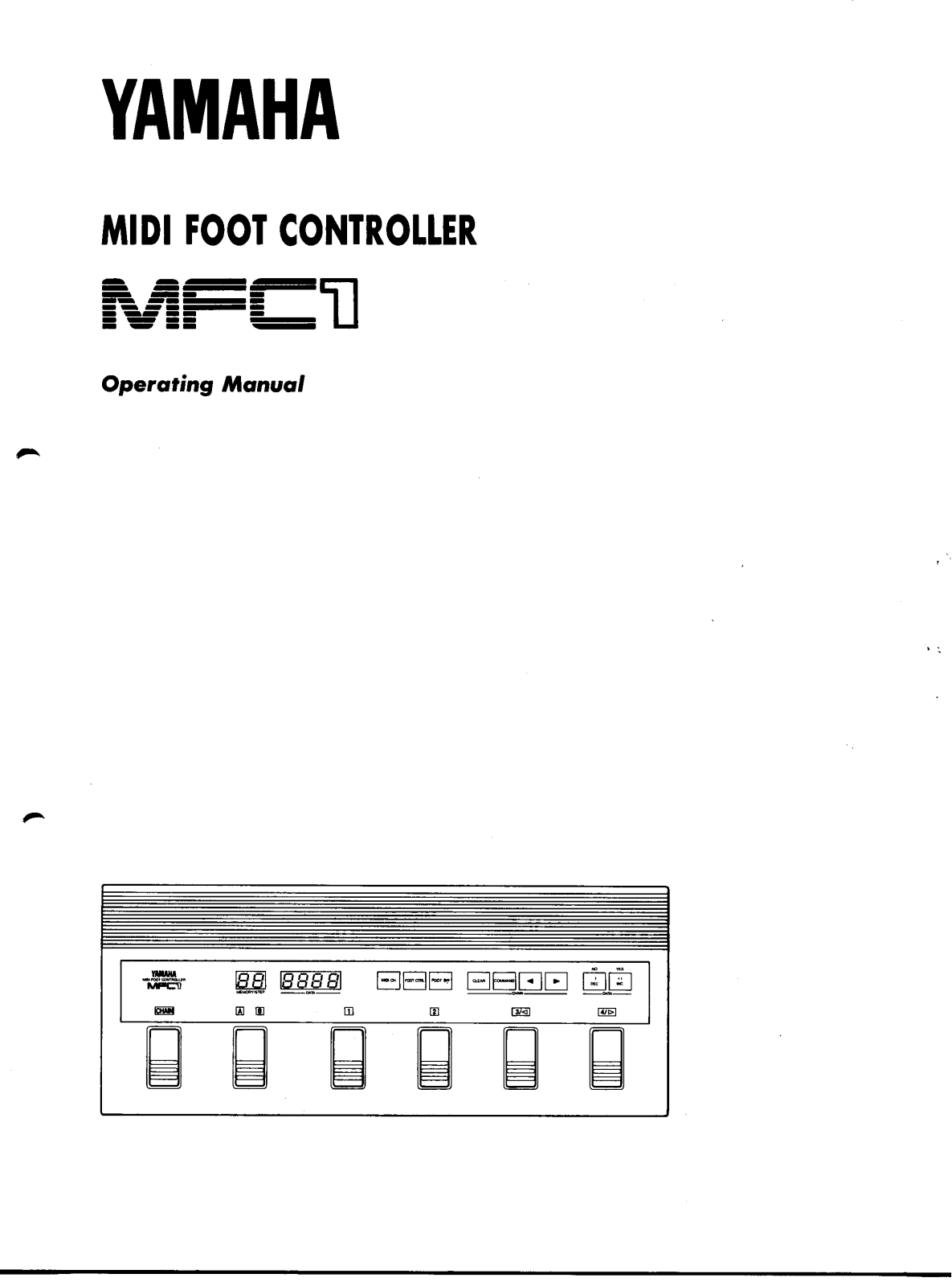 Yamaha MFC1E User Manual