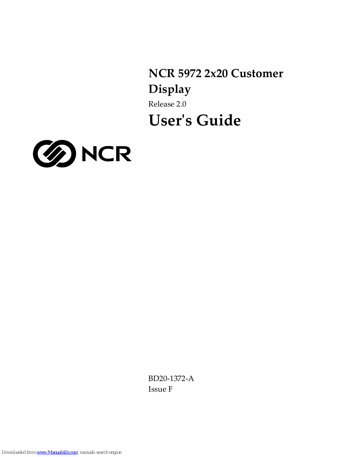 NCR 5972‐1000, 5972‐1100, 5972‐1200, 5972‐1300, 5972‐1400 User Manual