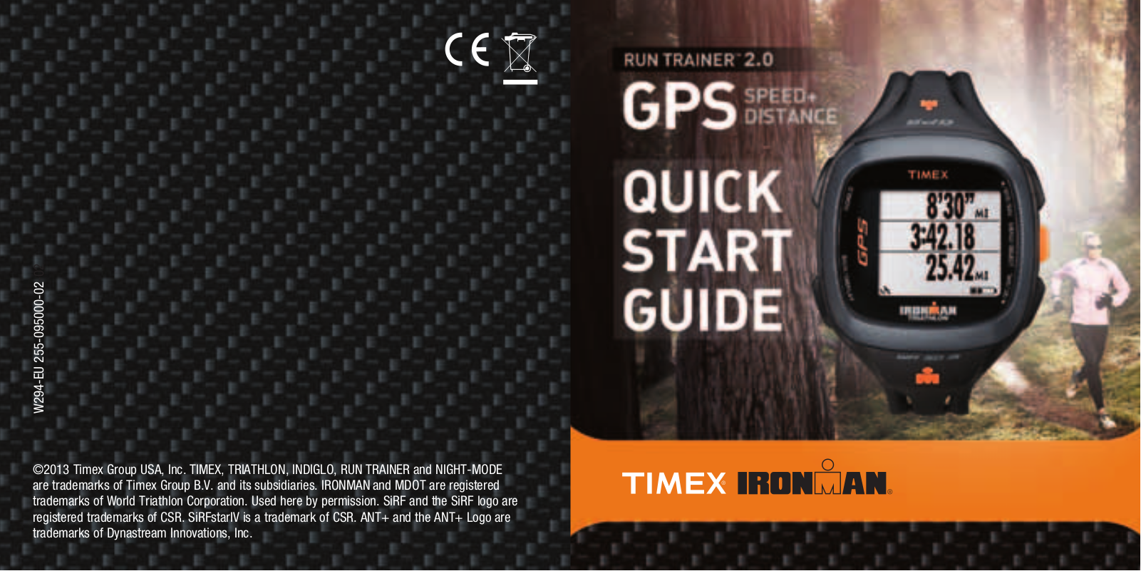 Timex Ironman Run Trainer 2.0 GPS Quick Start Guide