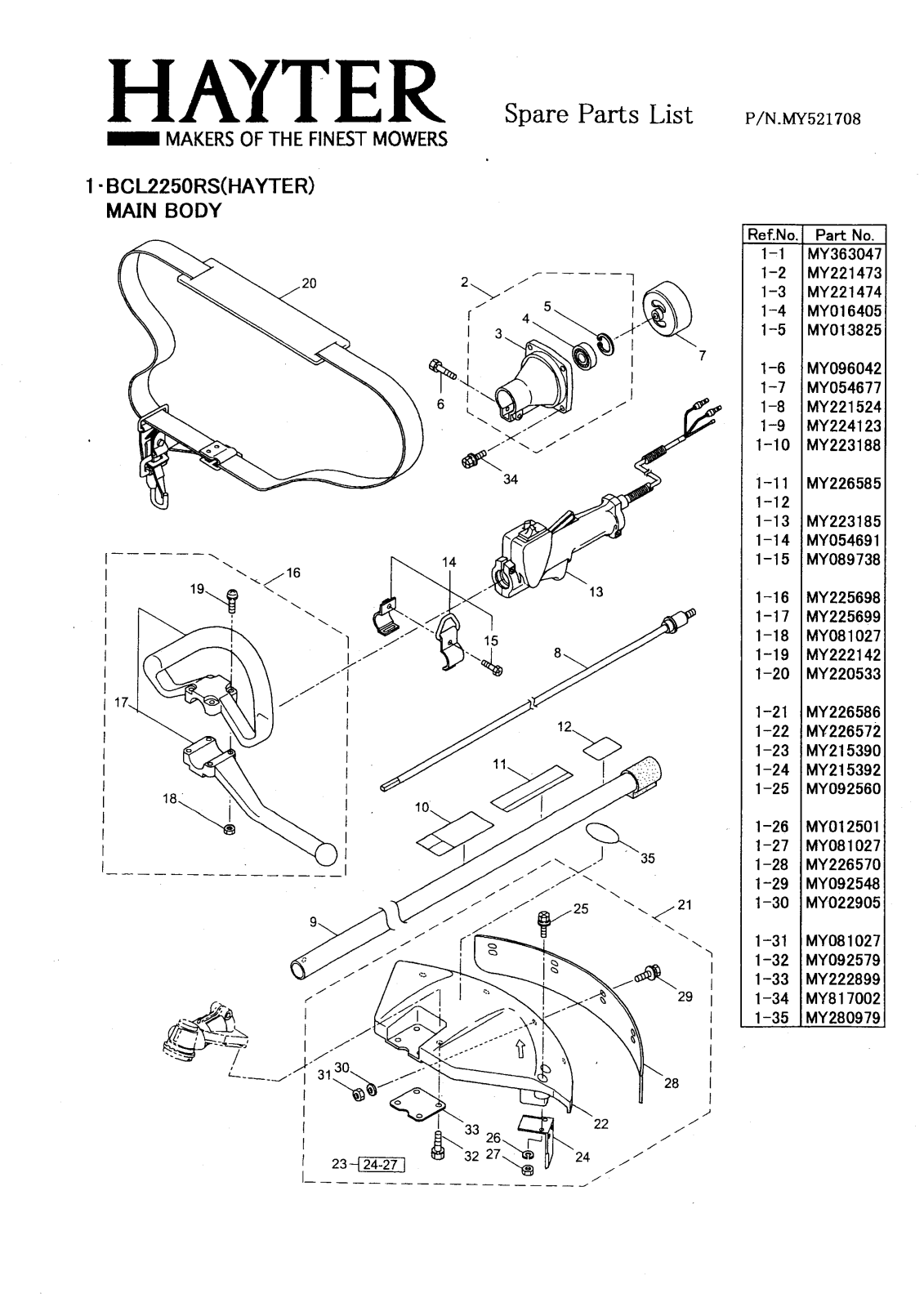 Hayter Mowers BCL2250RS User Manual