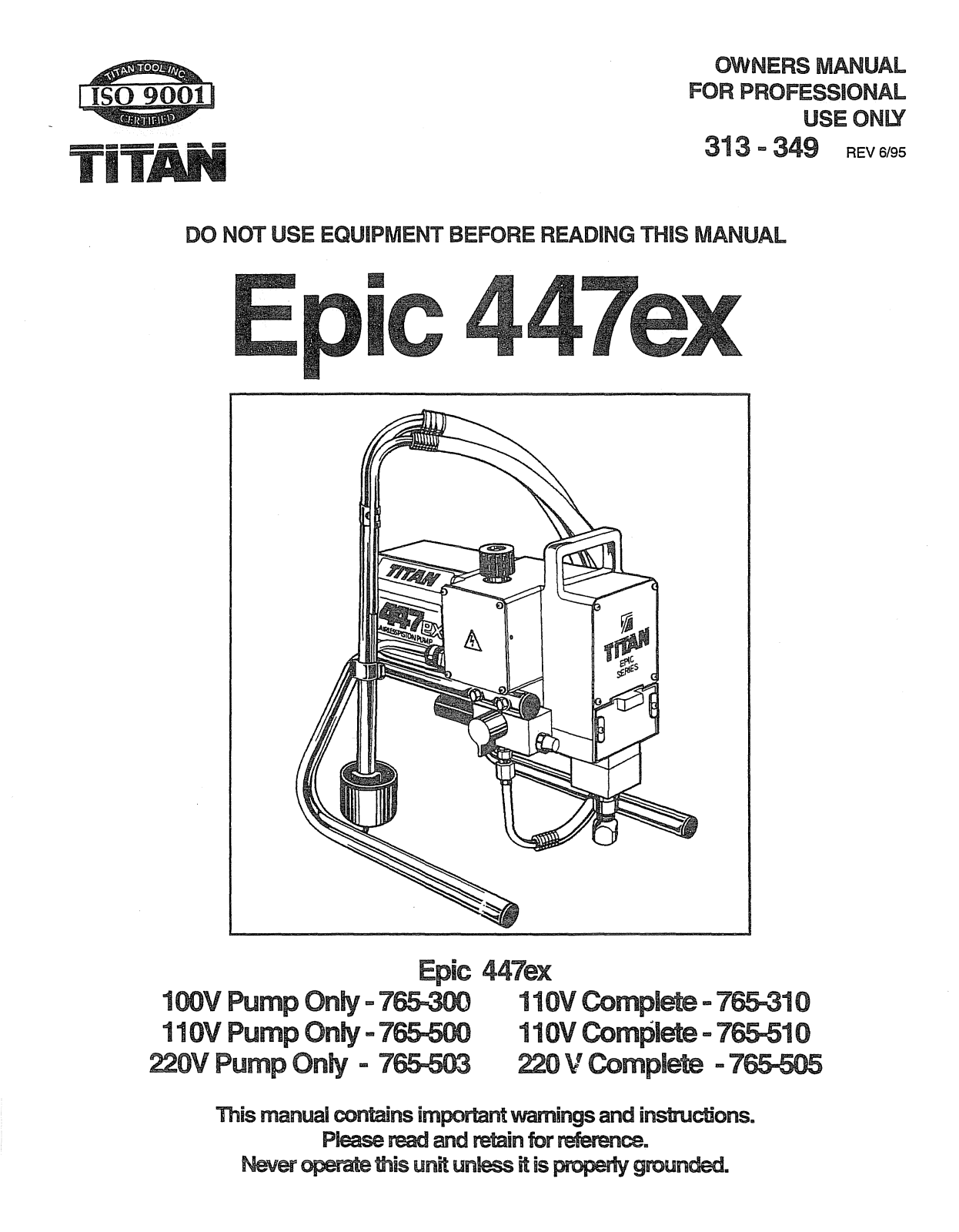 Titan 765-500, 765-510, 765-505, 765-503, 765-300 User Manual - ManualMachine.com