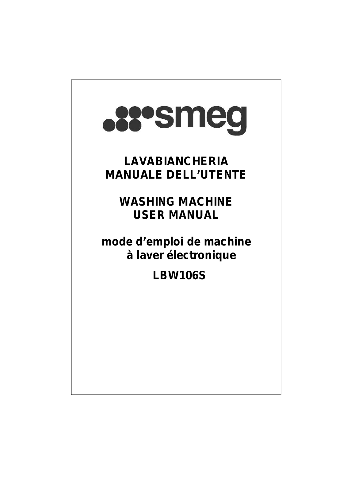 Smeg LBW106S User Manual