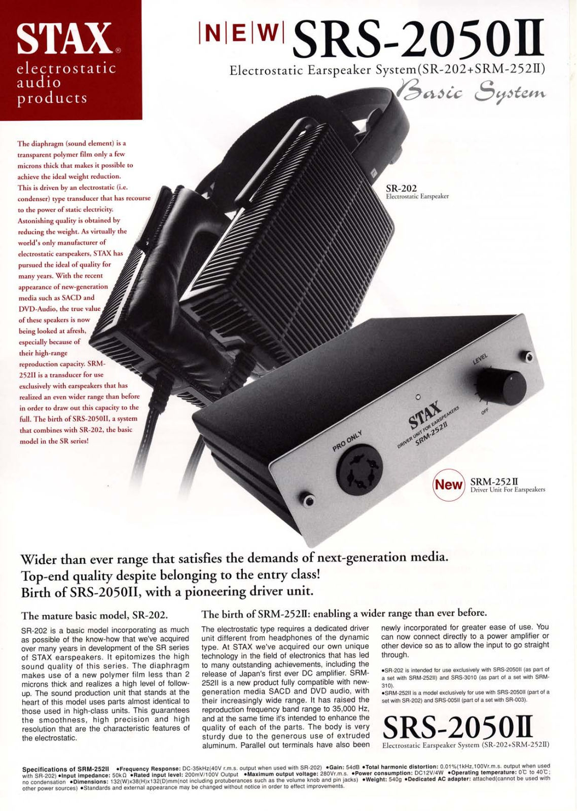 Stax SRS-2050 Mk2 Brochure