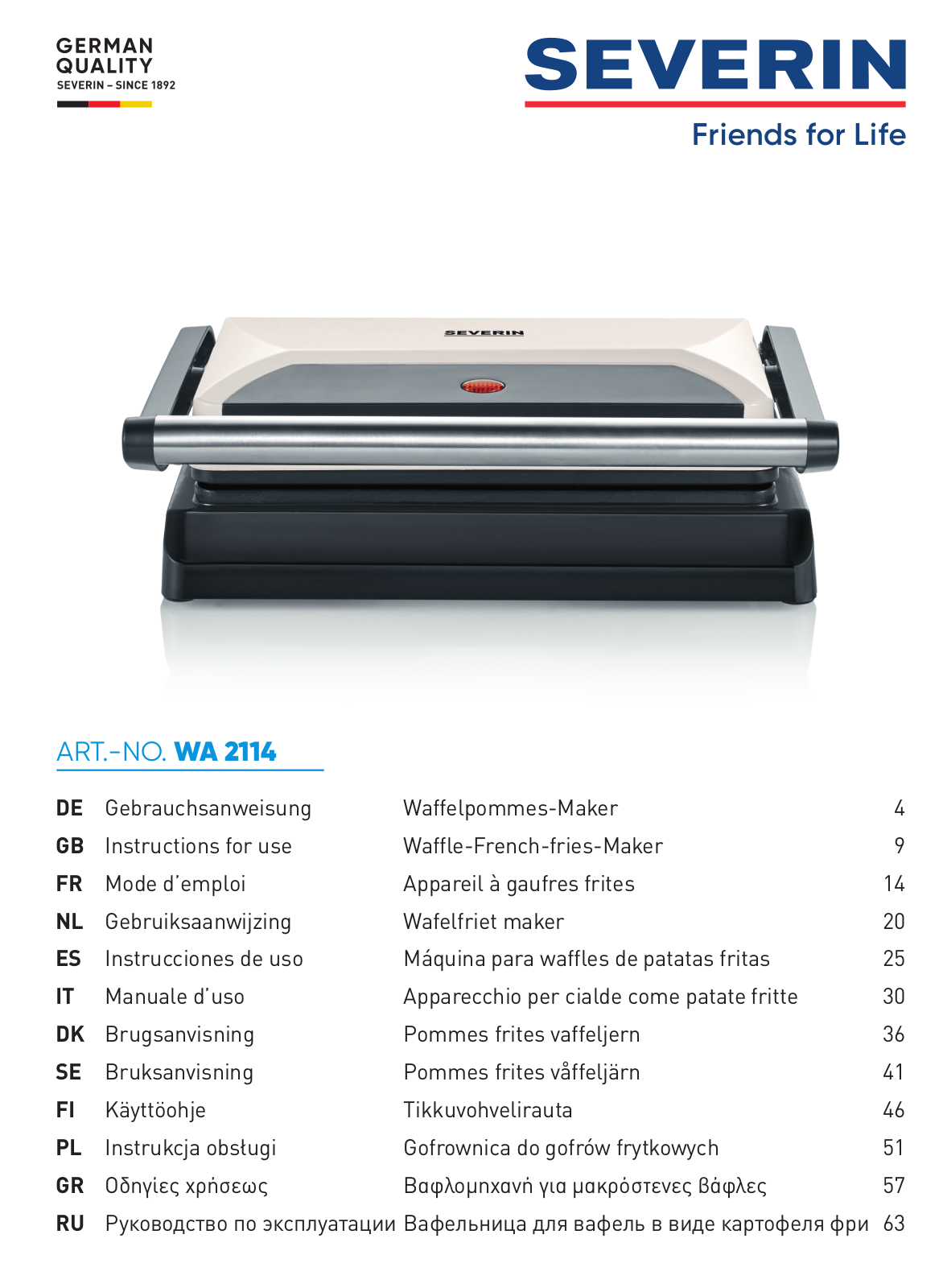 SEVERIN WA2114 User Manual