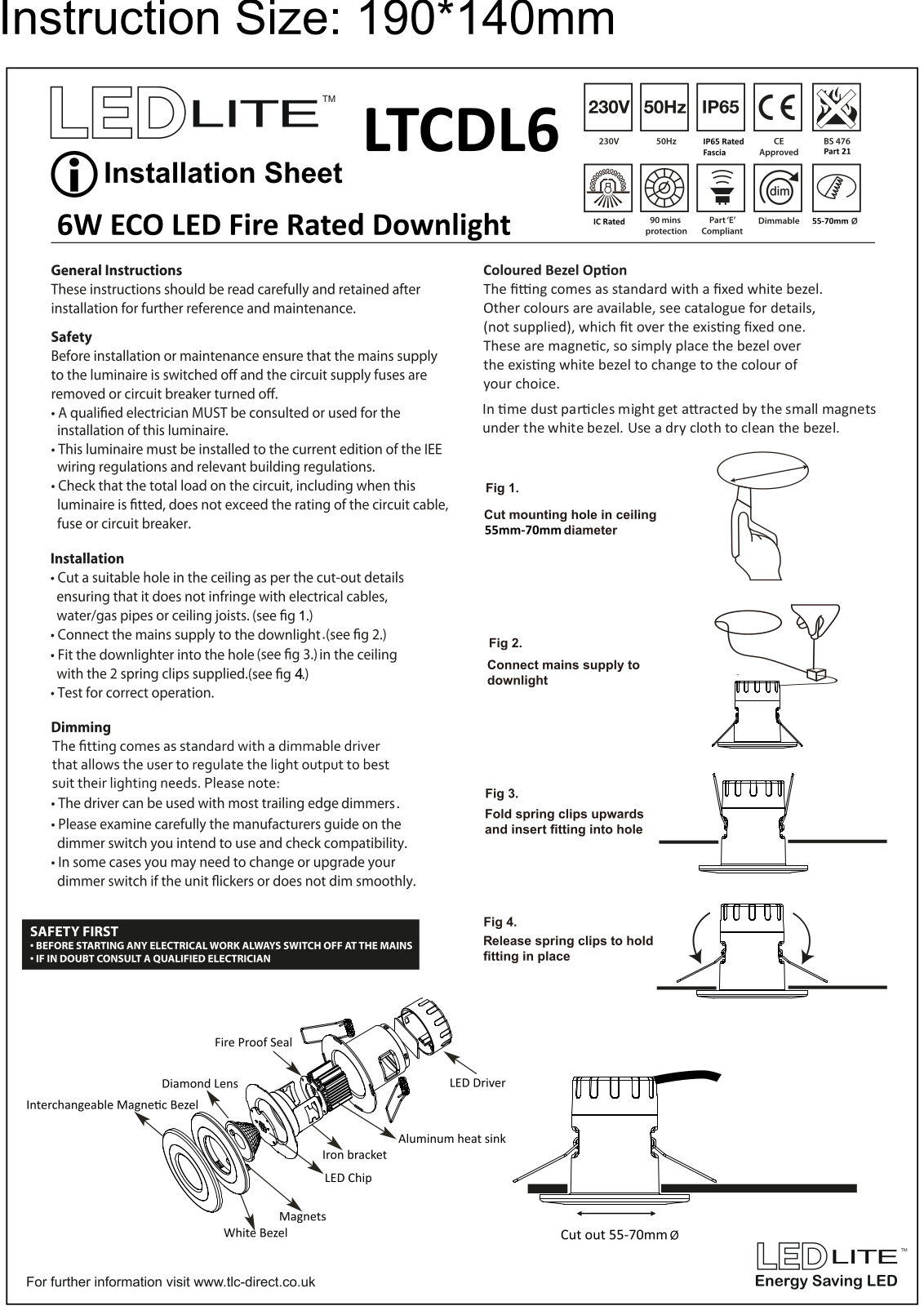 LEDlite LTCDL6CW User guide - ManualMachine.com