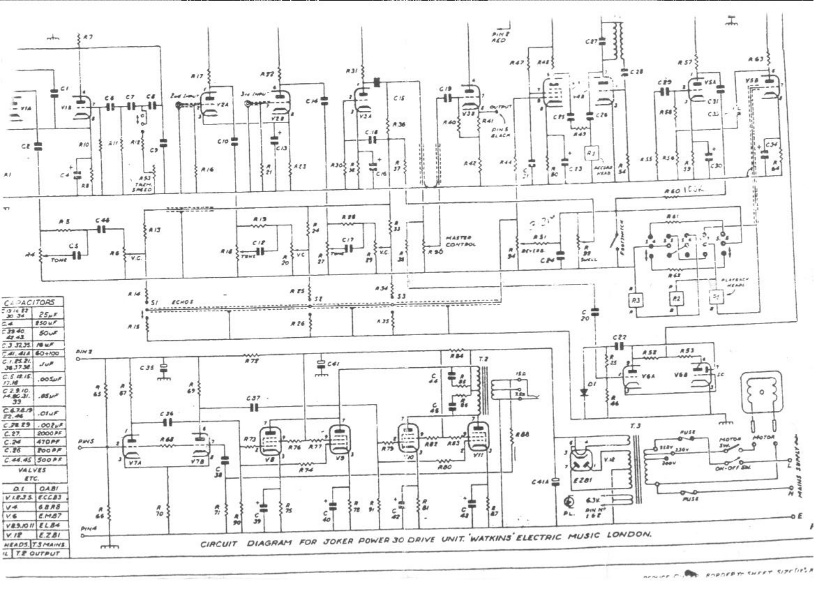 Watkins joker-25watt Schematic