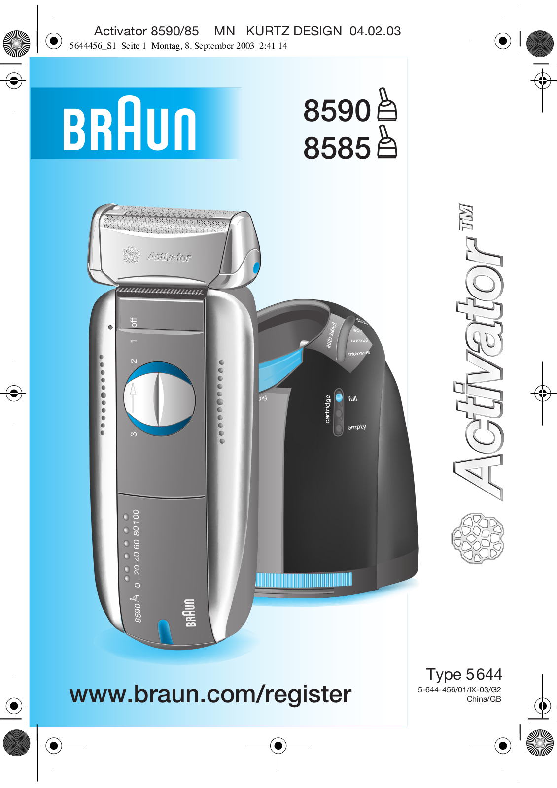Braun 8590, 8585 User Manual