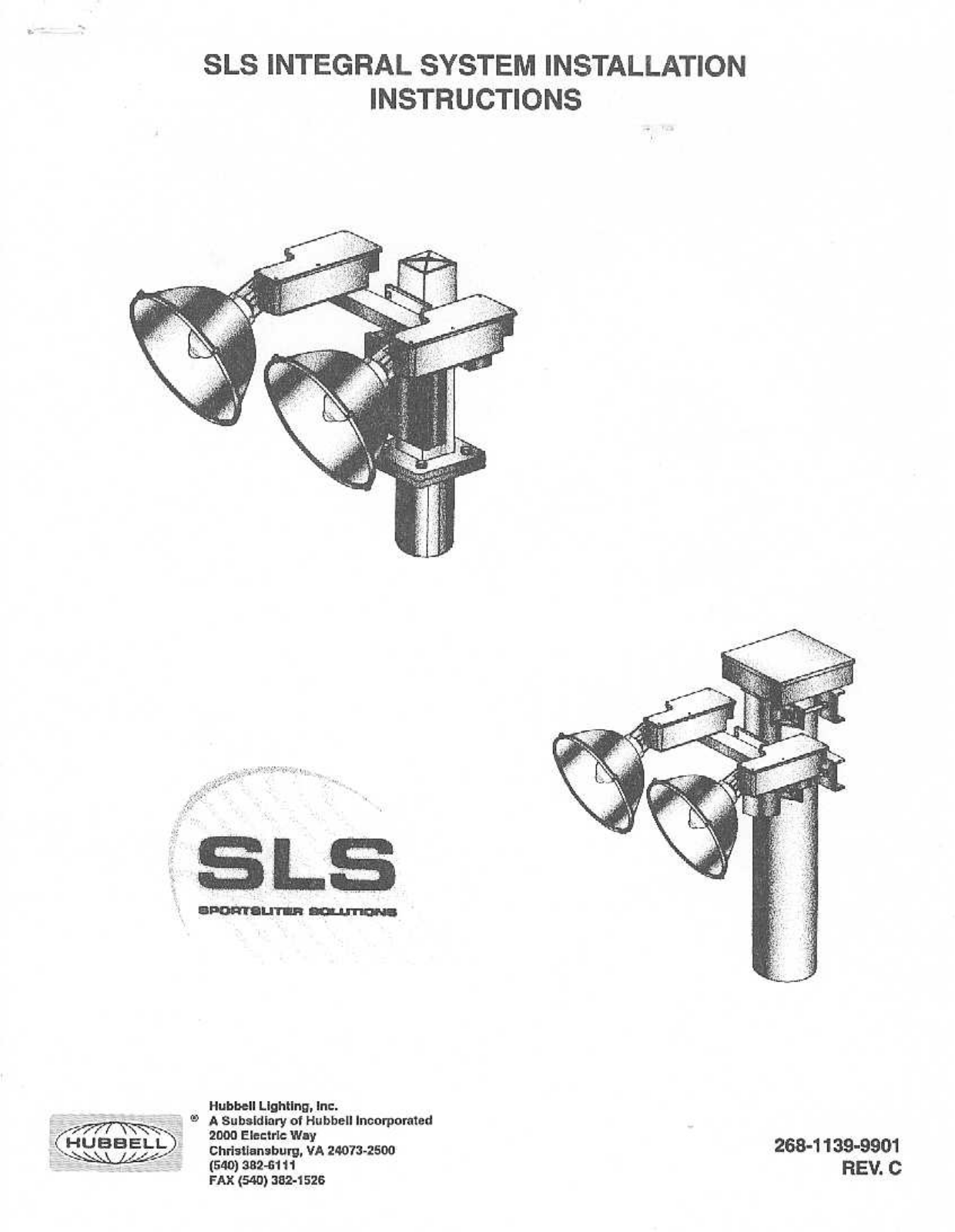 Hubbell Lighting SLS INTEGRAL SYSTEM User Manual