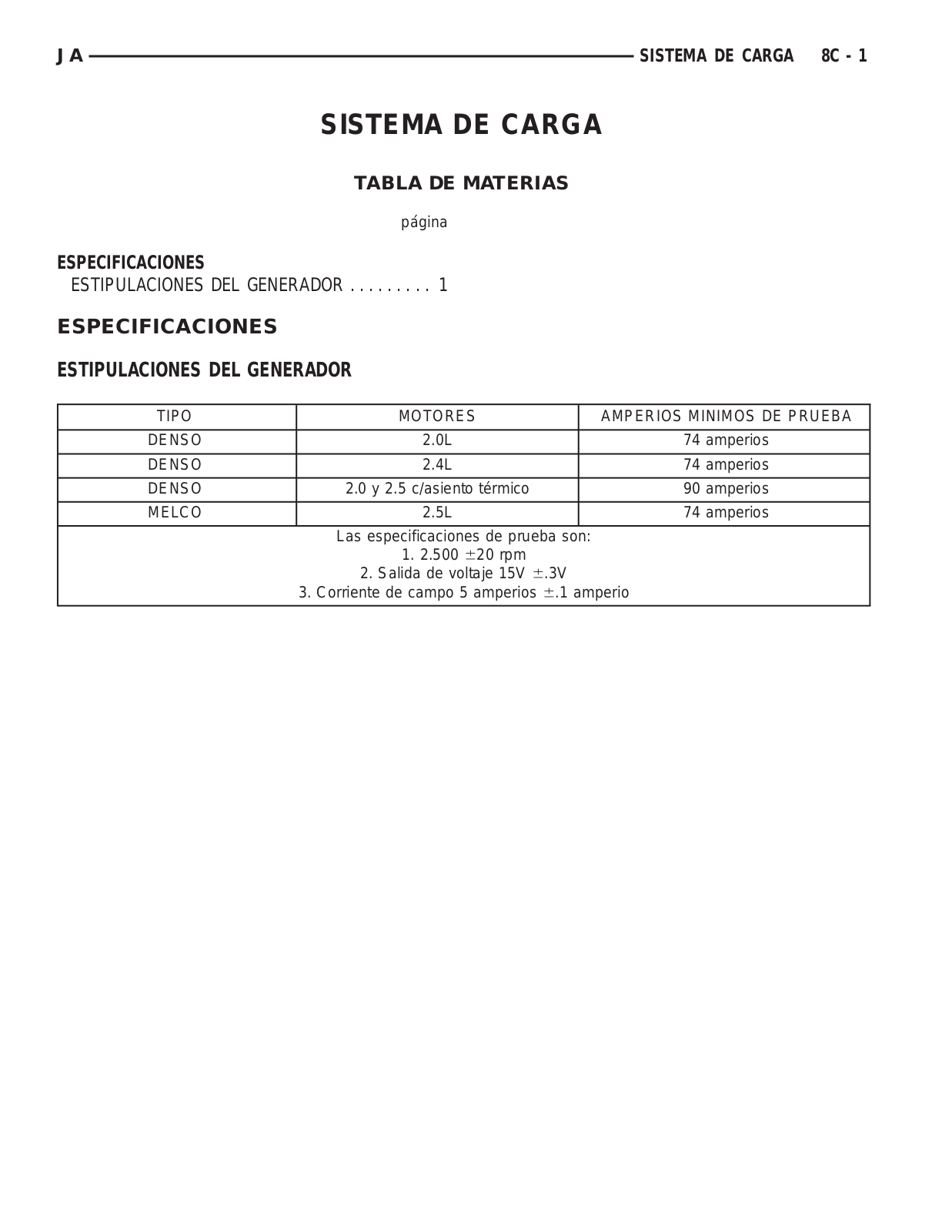 DODGE SJA 8CA Diagram