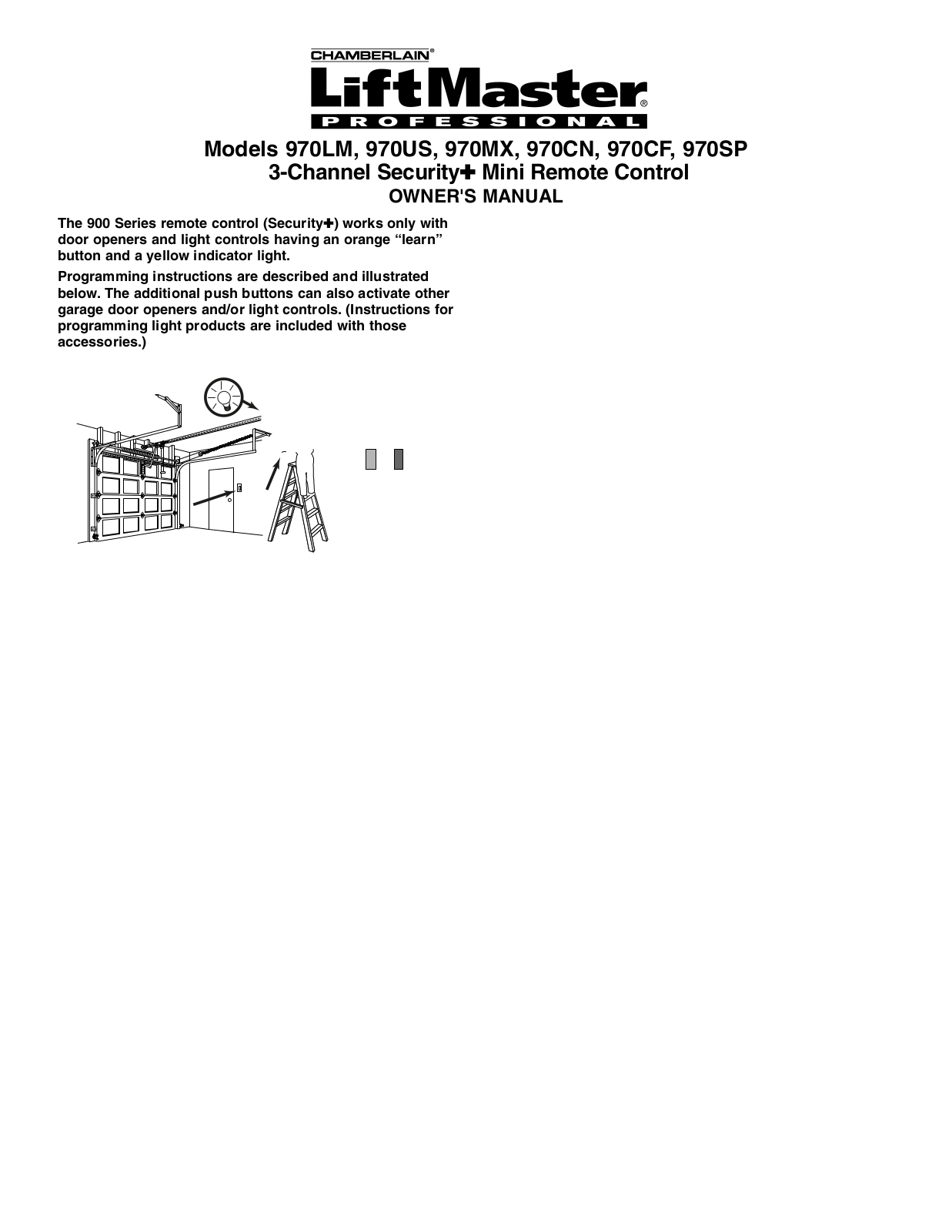 Chamberlain 970LM, 970US, 970CF, 970SP, 970MX User Manual - ManualMachine.com