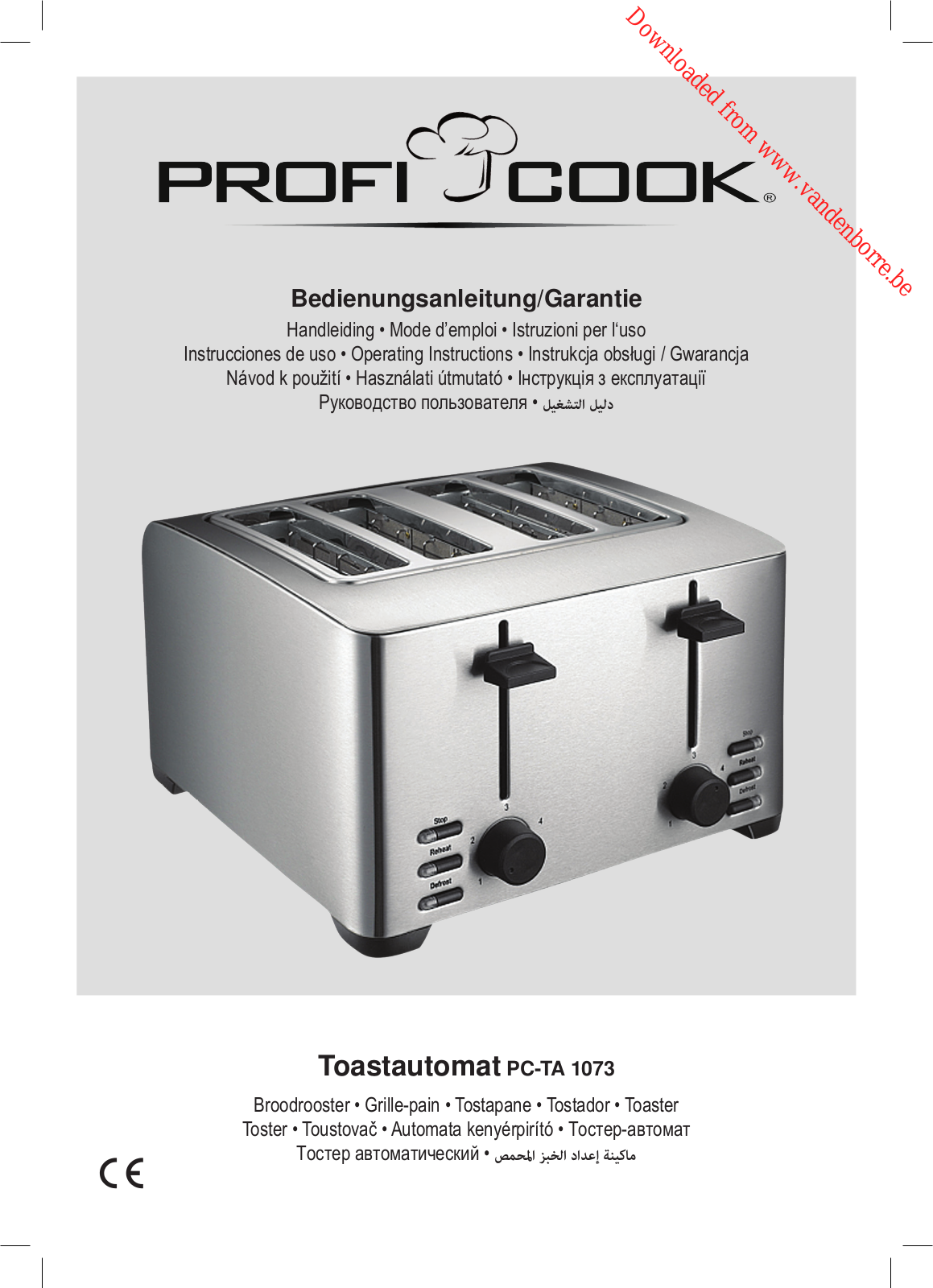 PROFICOOK TA1073 User Manual