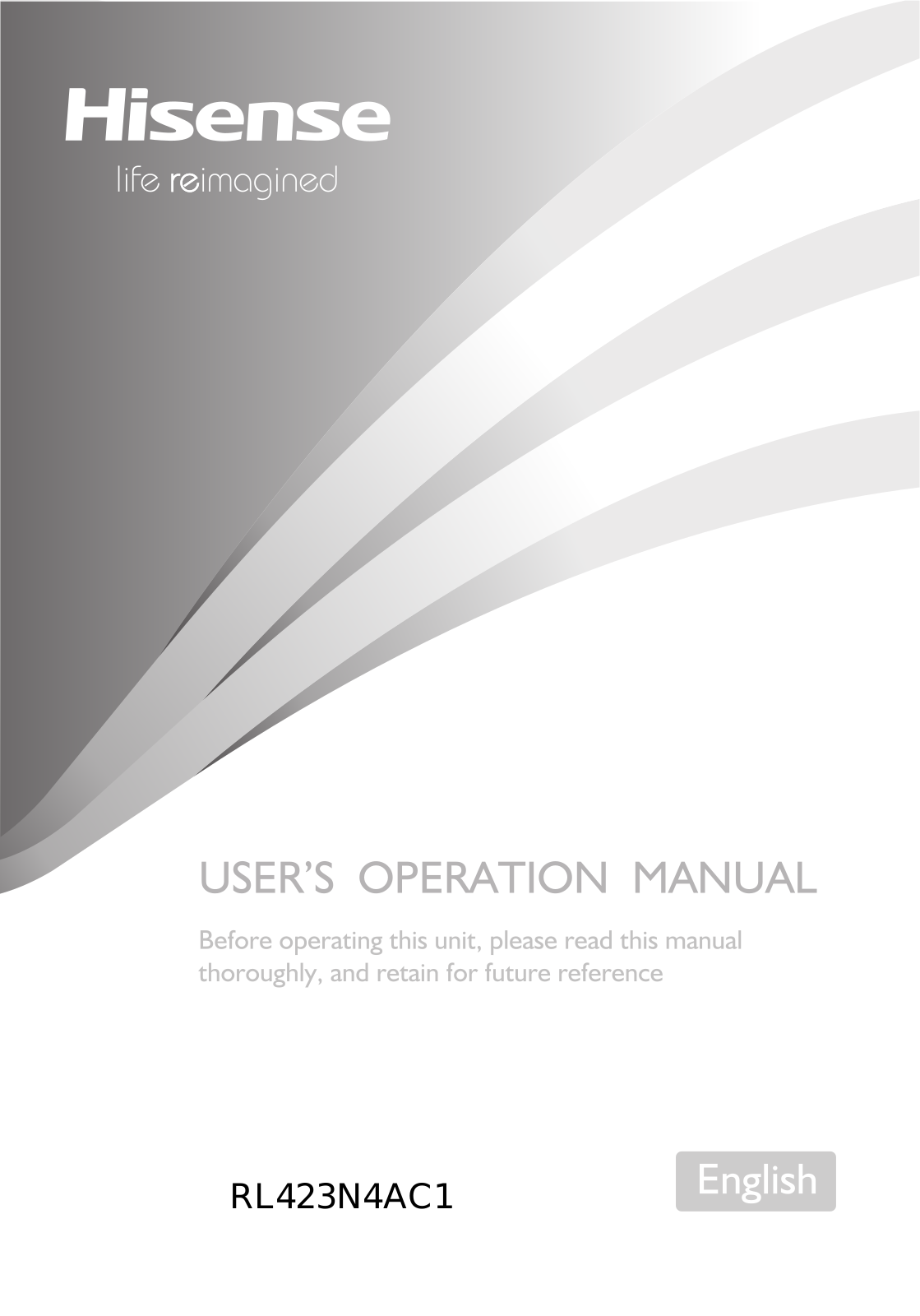 hisense RL423N4AC11 Instruction manual