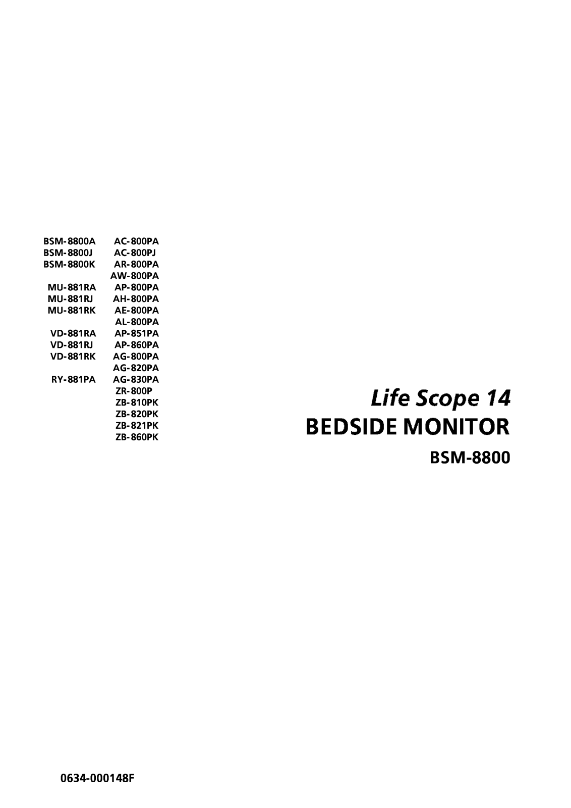 Nihon Kohden Life Scope S 8800 User manual - ManualMachine.com