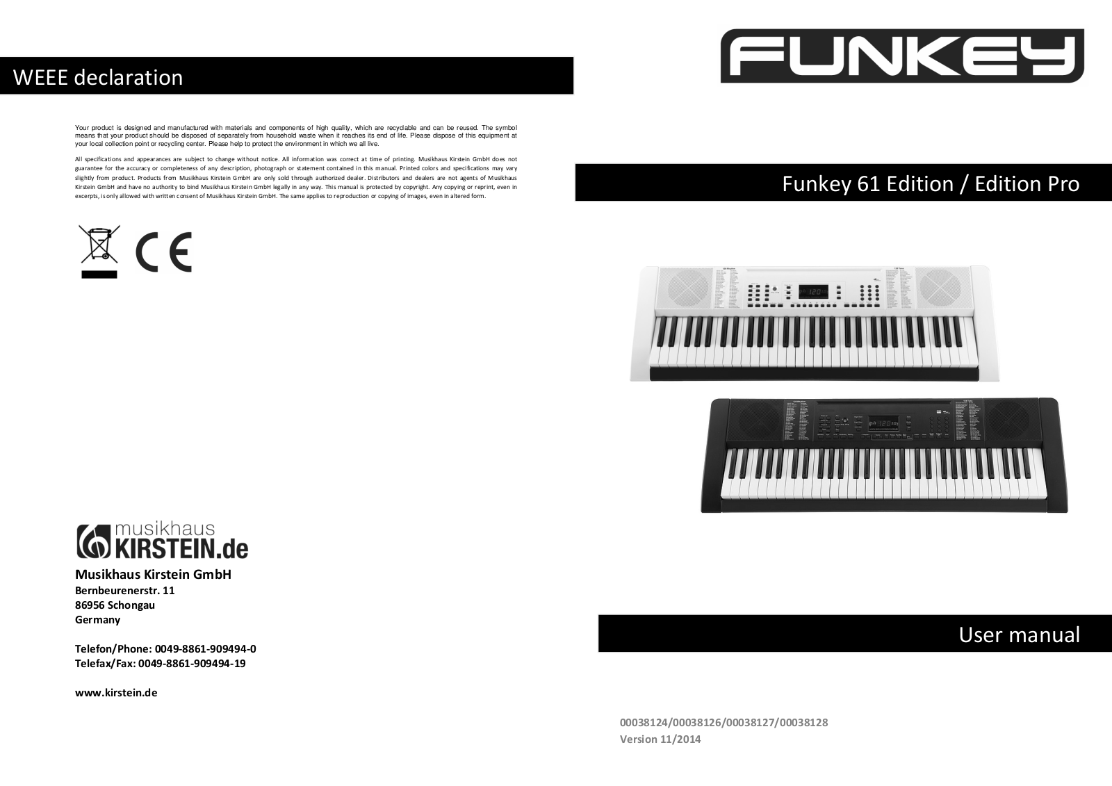 FUNKEY 61 Edition, 61 Edition Pro User Manual