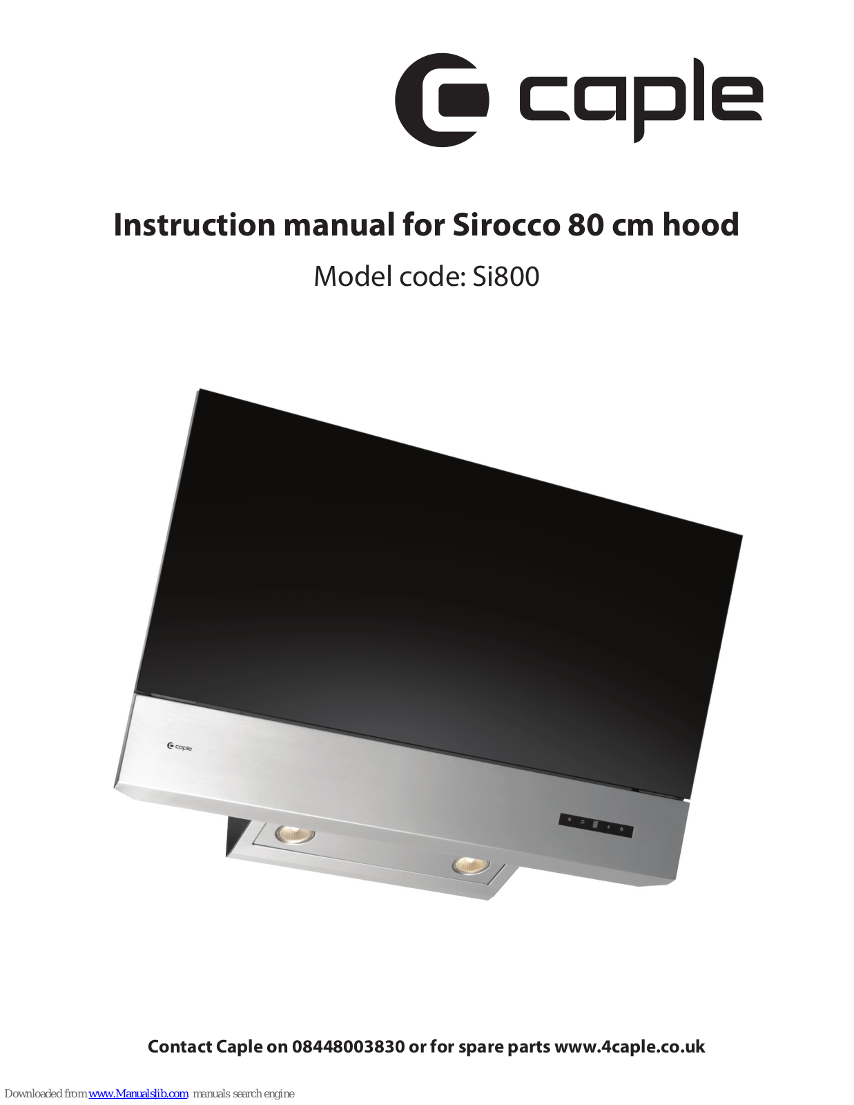 Caple Sirocco Si800 Instruction Manual