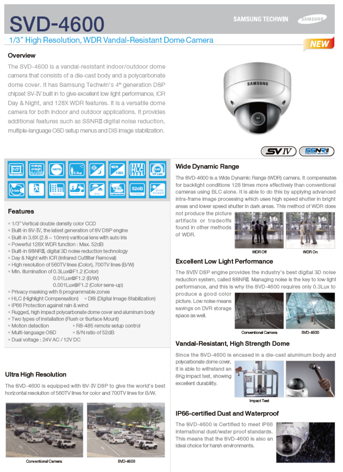 Samsung SVD-4600 Specsheet