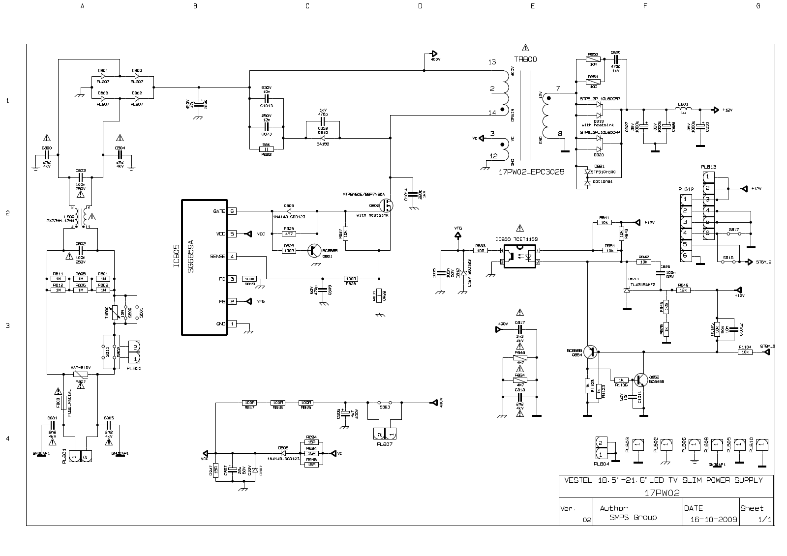 Vestel 17PW02-2 Schematic