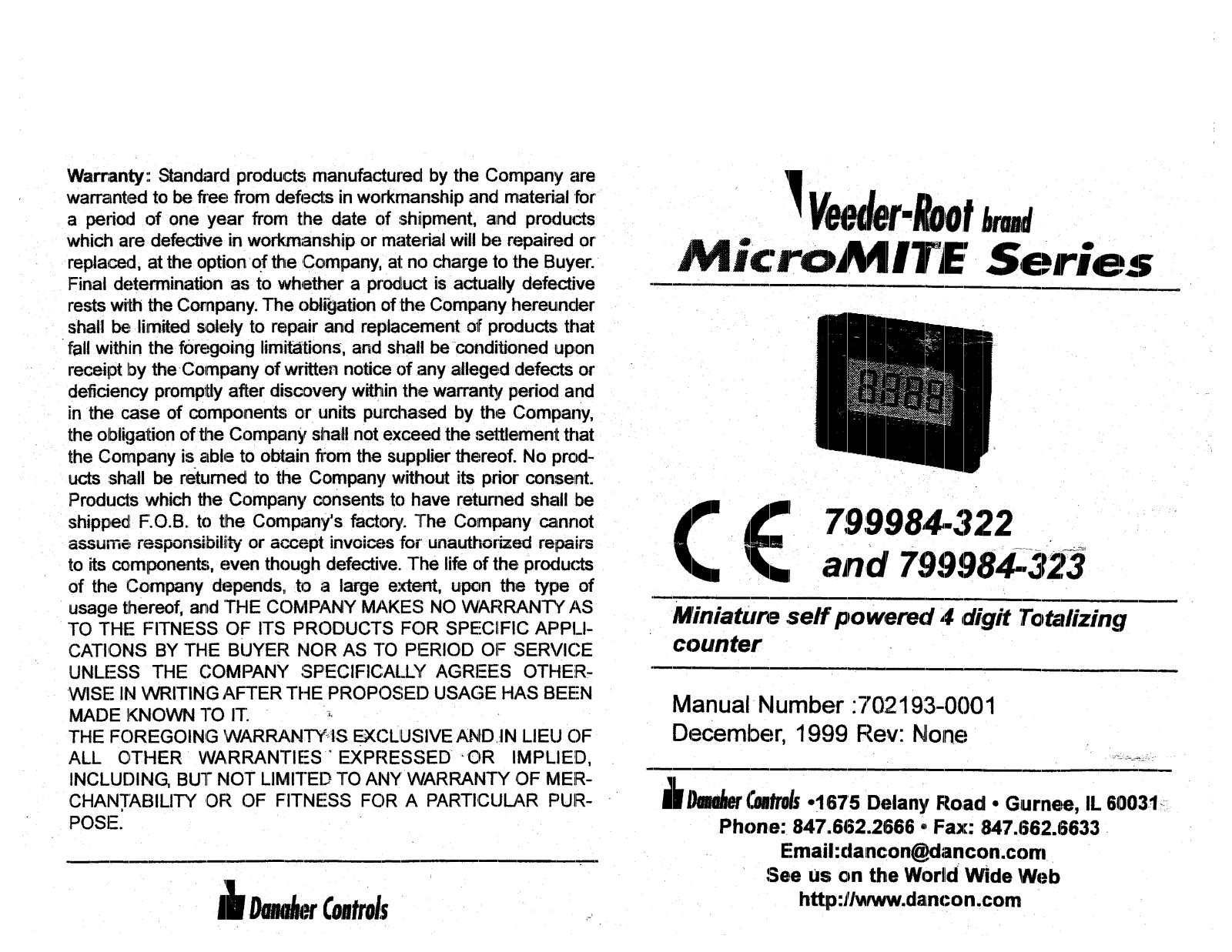 Veeder Root MicroMITE Series Technical Manual