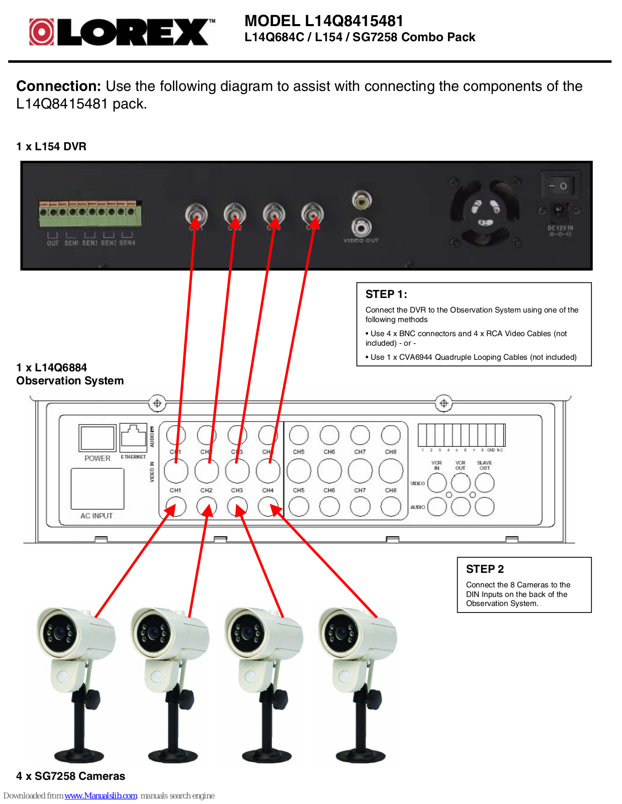 Lorex L14Q8415841 Supplementary Manual