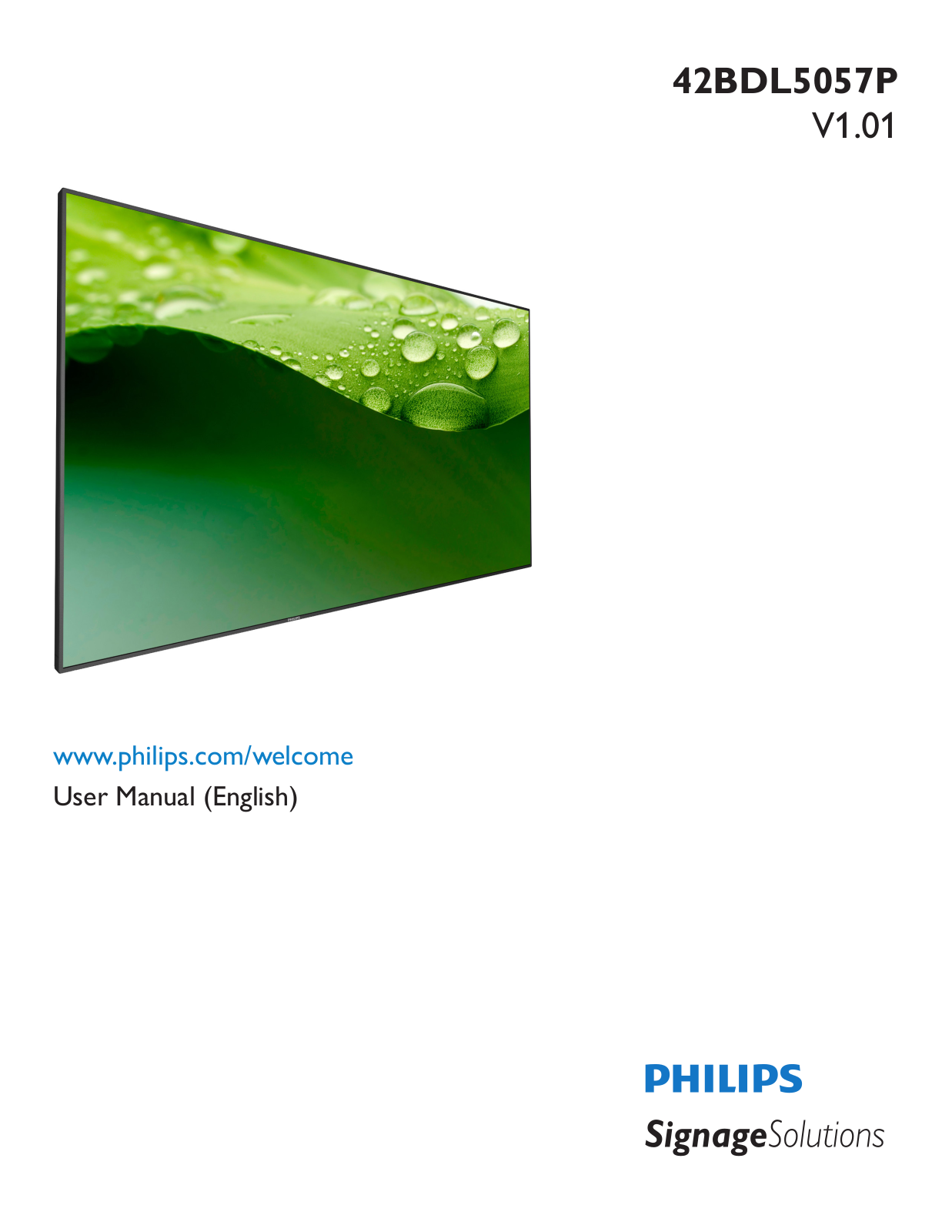 Philips 42BDL5057P User Guide