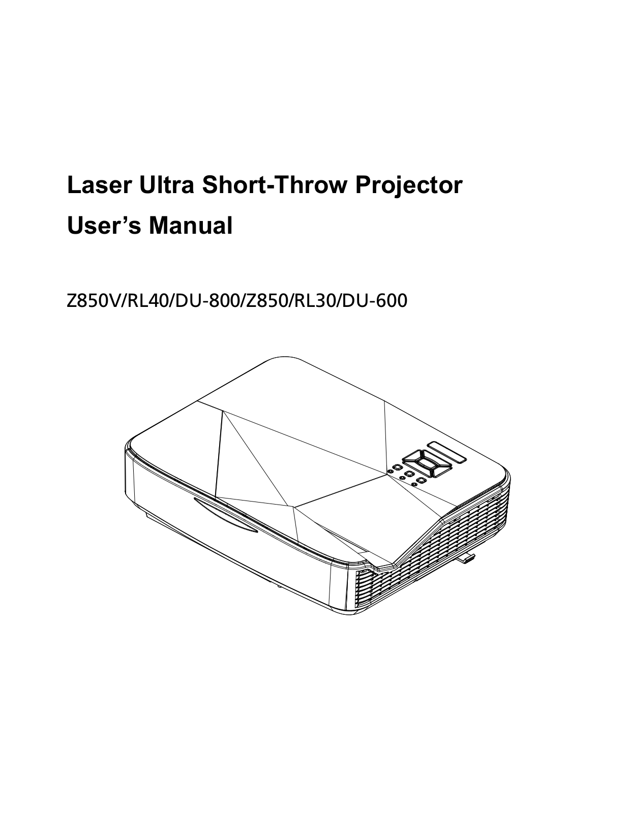 Acer Z850V, RL40, DU-800, RL30, DU-600 User manual - ManualMachine.com
