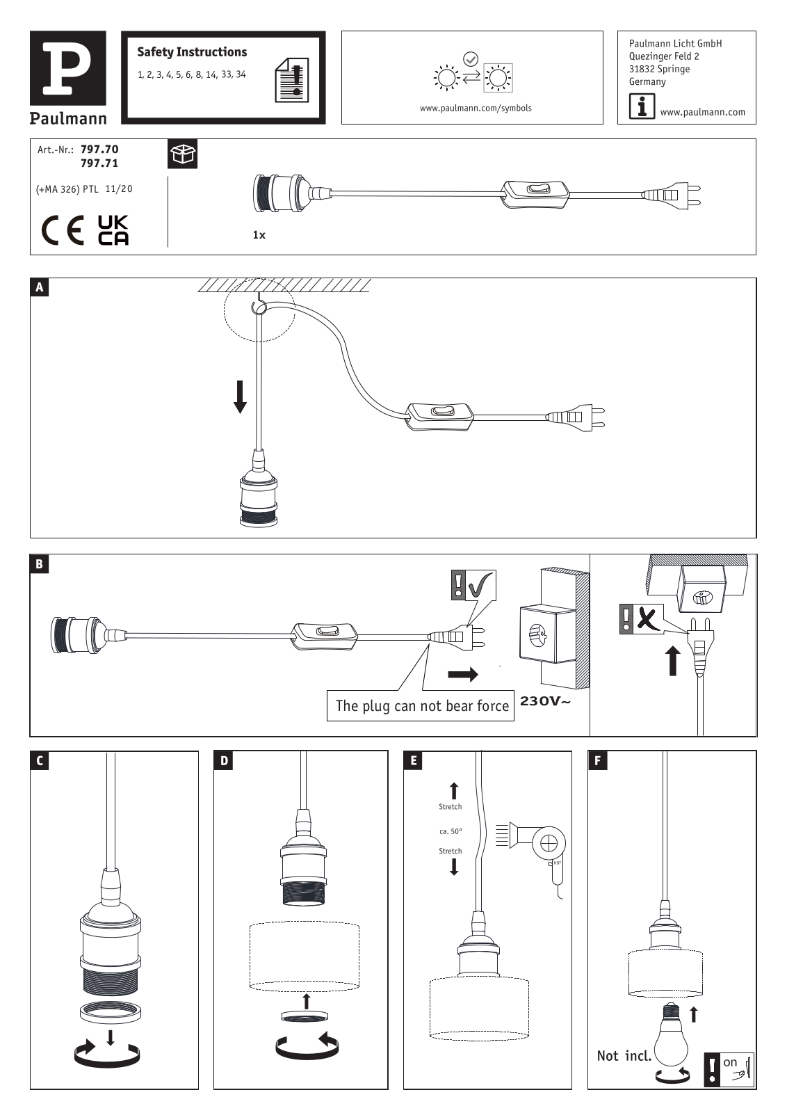 Paulmann 79771, 79770 Installation manual - ManualMachine.com