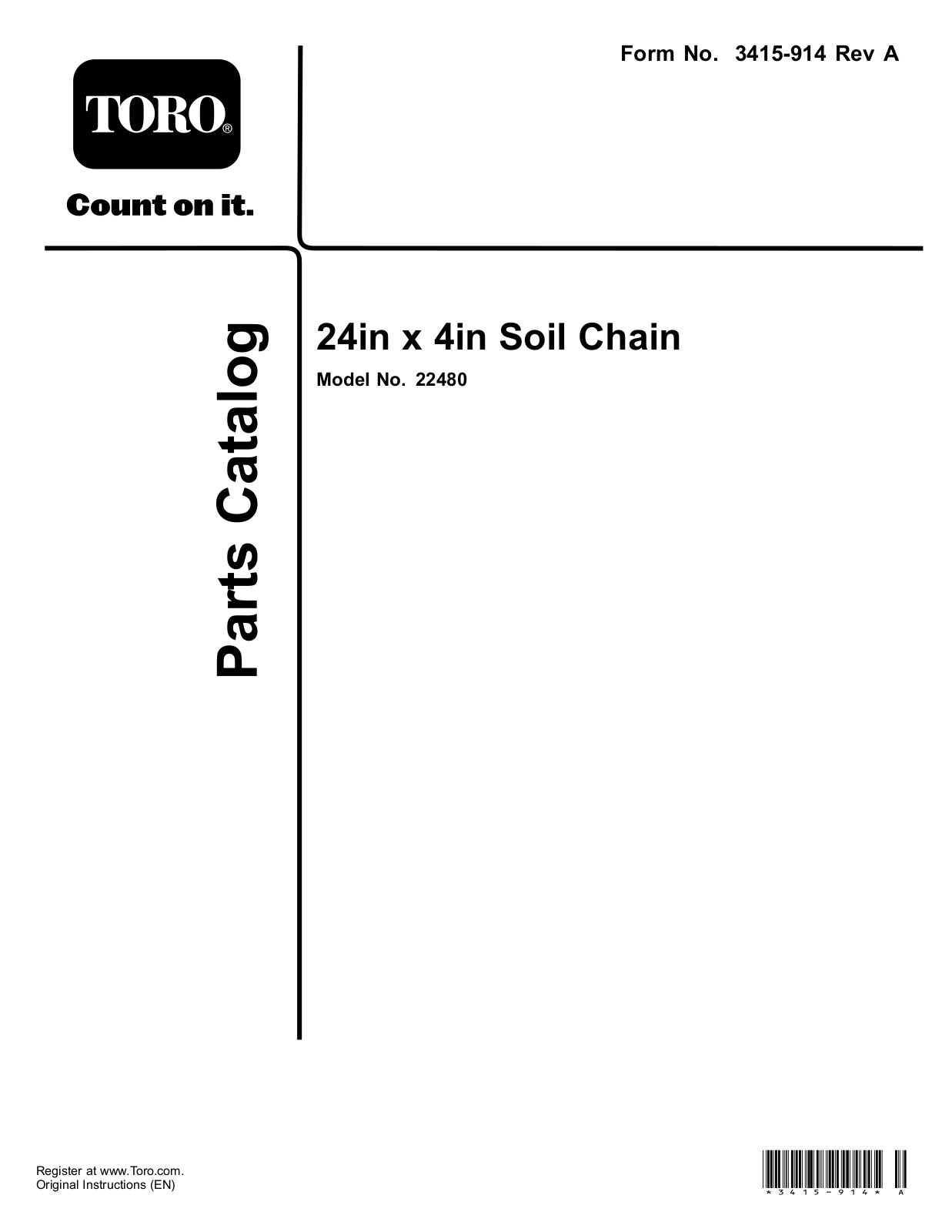 Toro 22480 Parts Catalogue