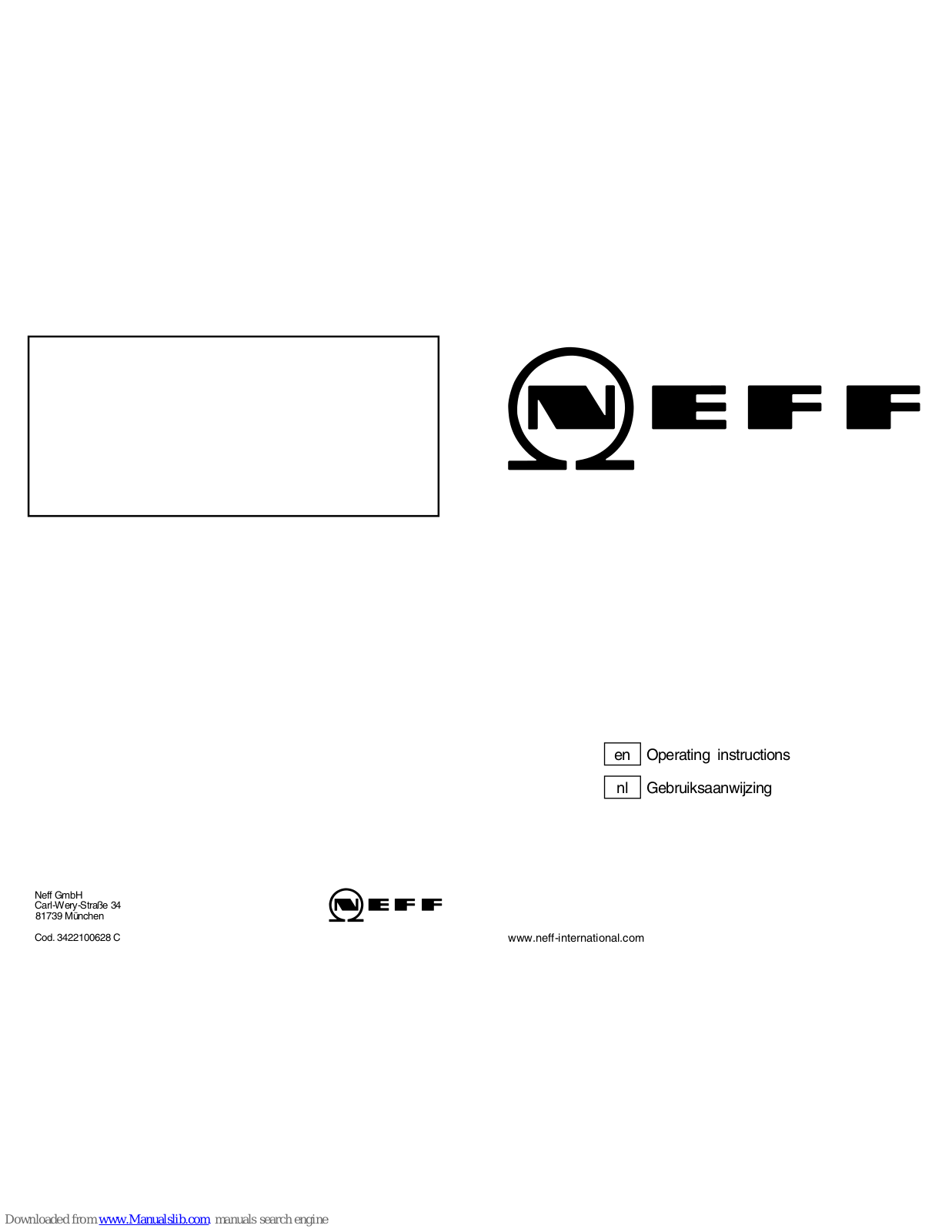 NEFF T21S31N0NL Operating Instructions Manual