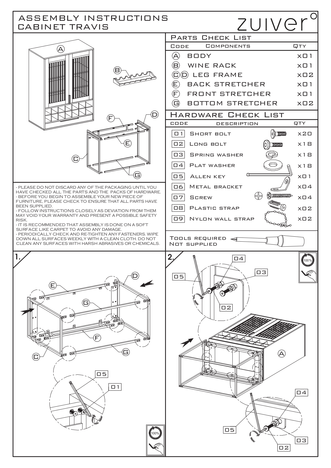Zuiver ZIVE1020 Installation & Assembly - ManualMachine.com