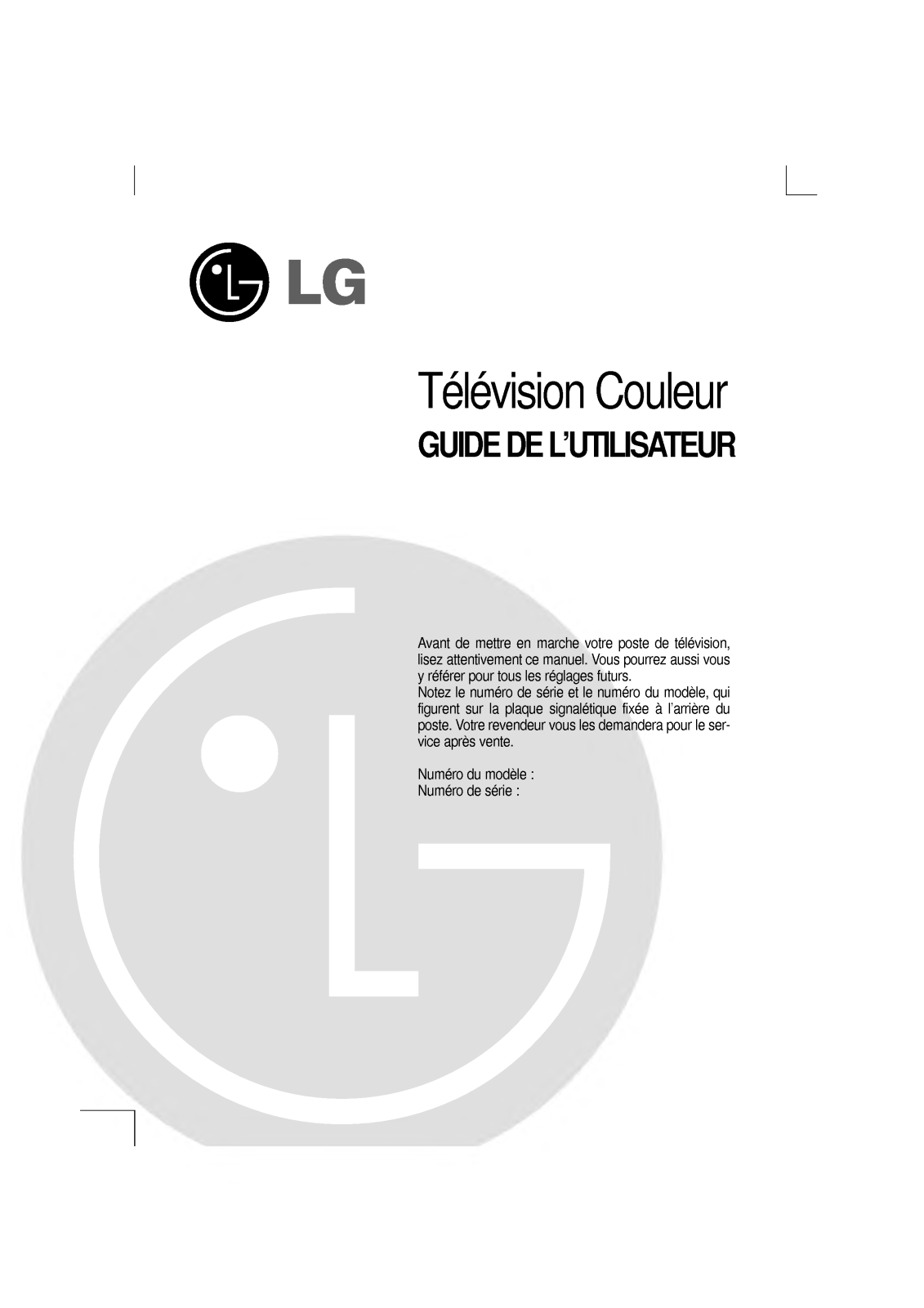 LG CL-20F80 User Manual