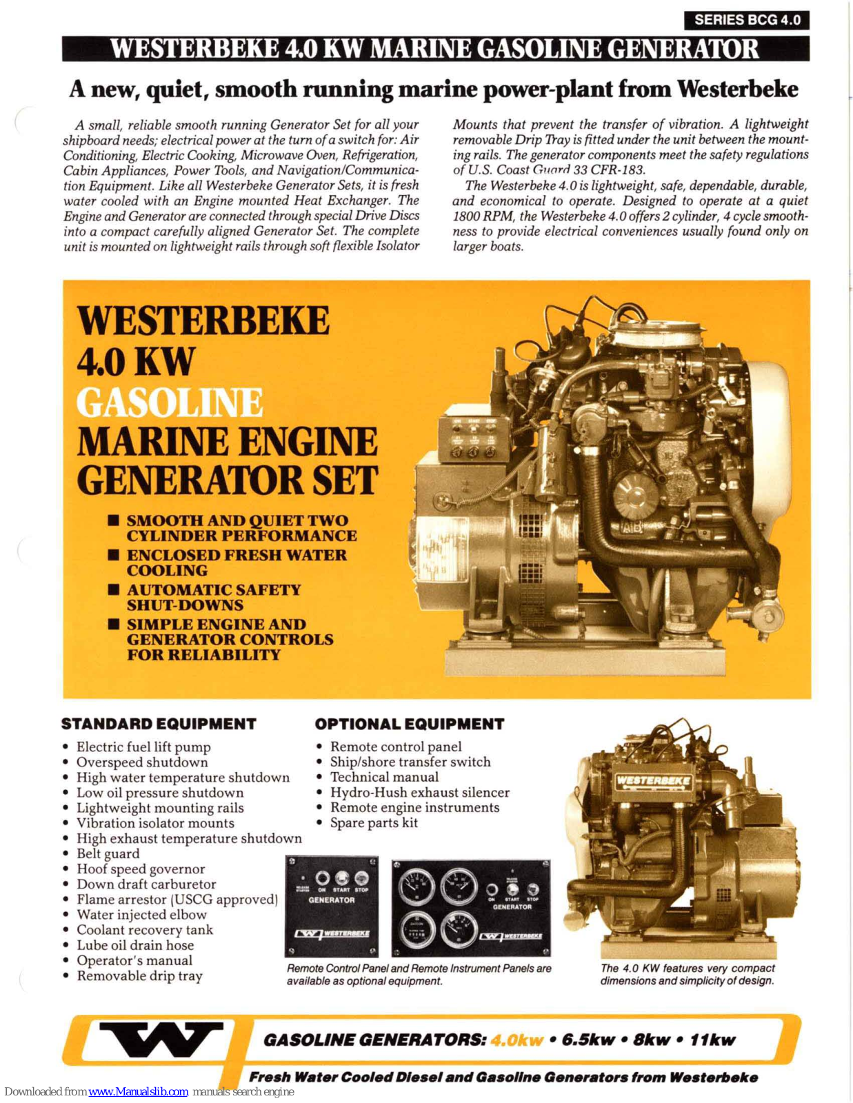 Westerbeke BCG4.0-614, BCG3.0-514 Specification - ManualMachine.com