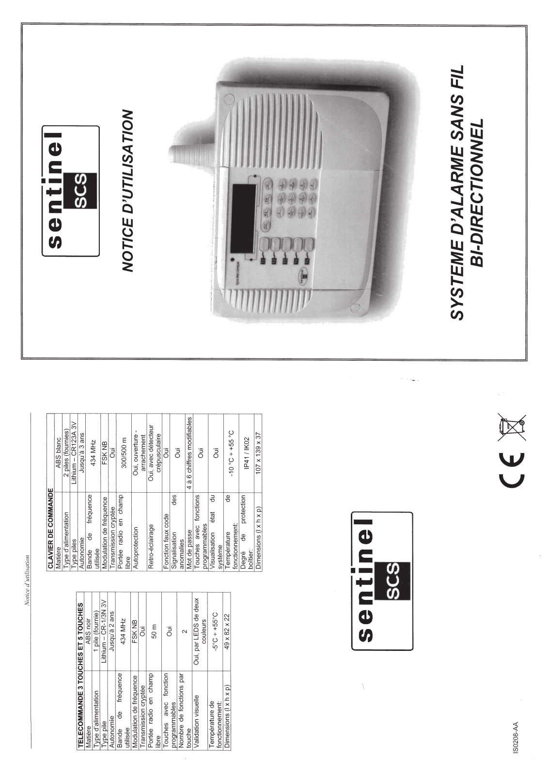 SENTINEL SCS NO NAME User Manual