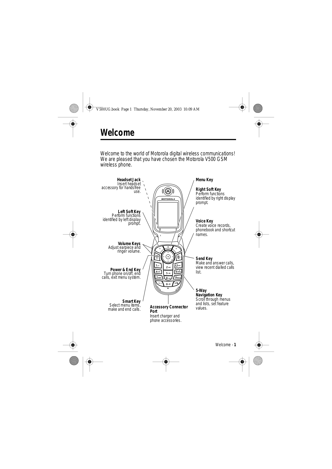 Motorola V500 User Manual