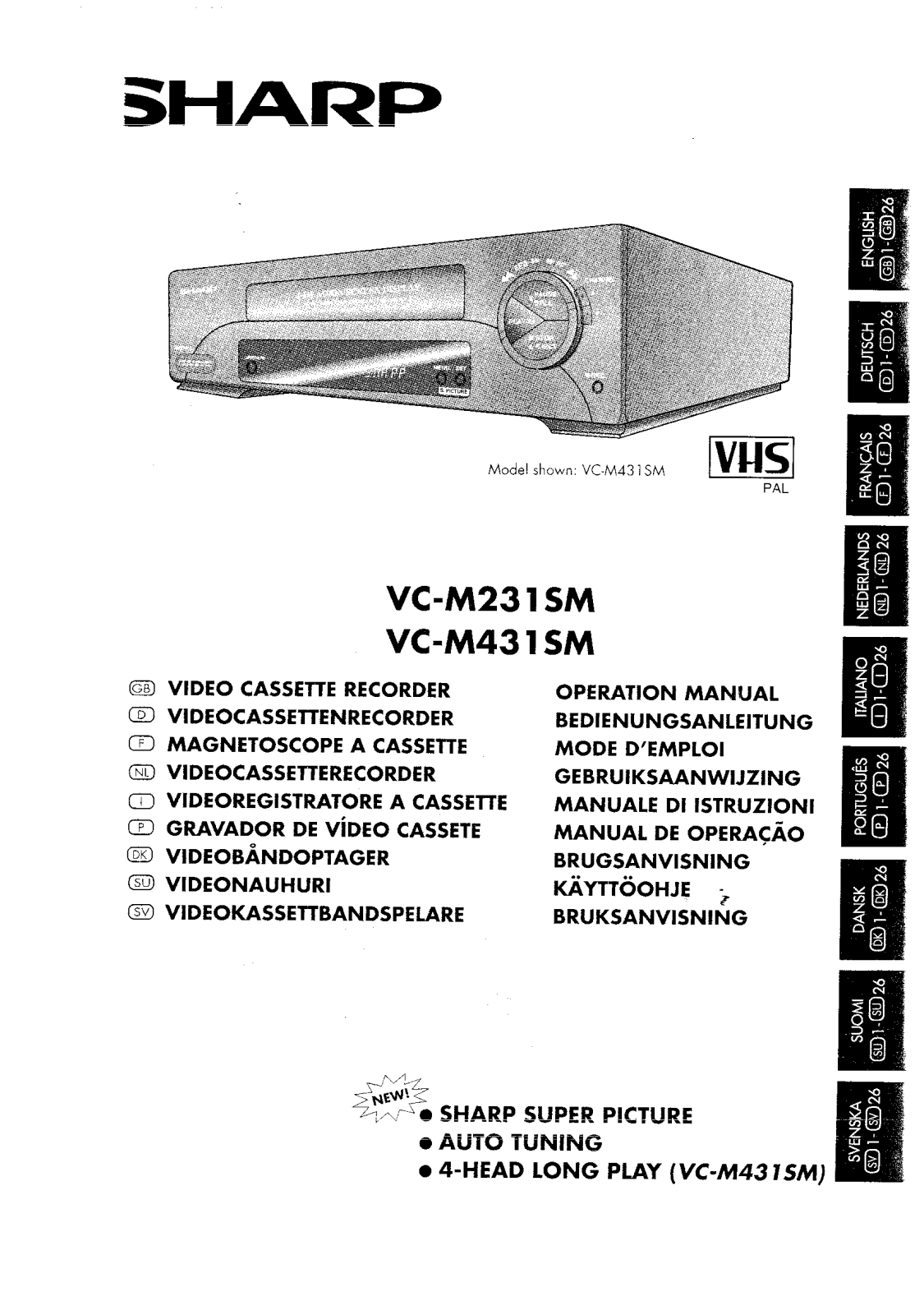 Sharp VC-M231SM, VC-M431SM User Manual