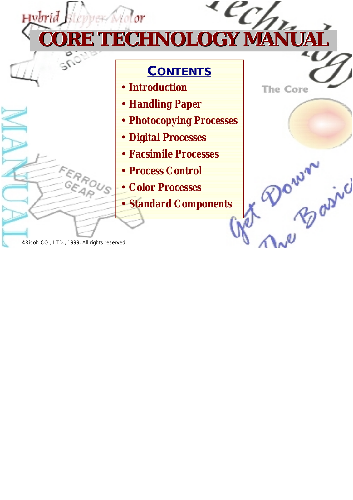 Ricoh coretech CORE TECHNOLOGY MANUAL