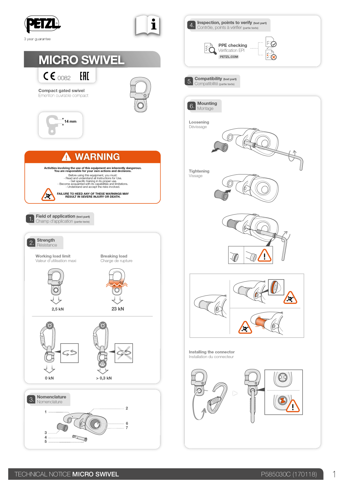 Petzl Micro Swivel User Manual