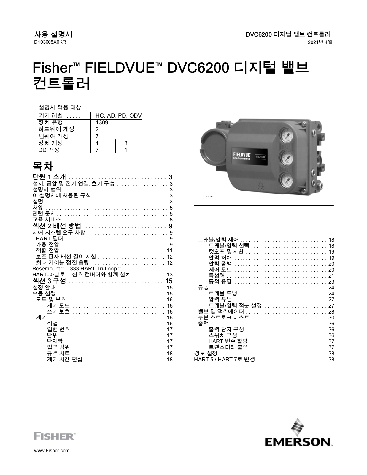 Fisher DVC6200 User manual